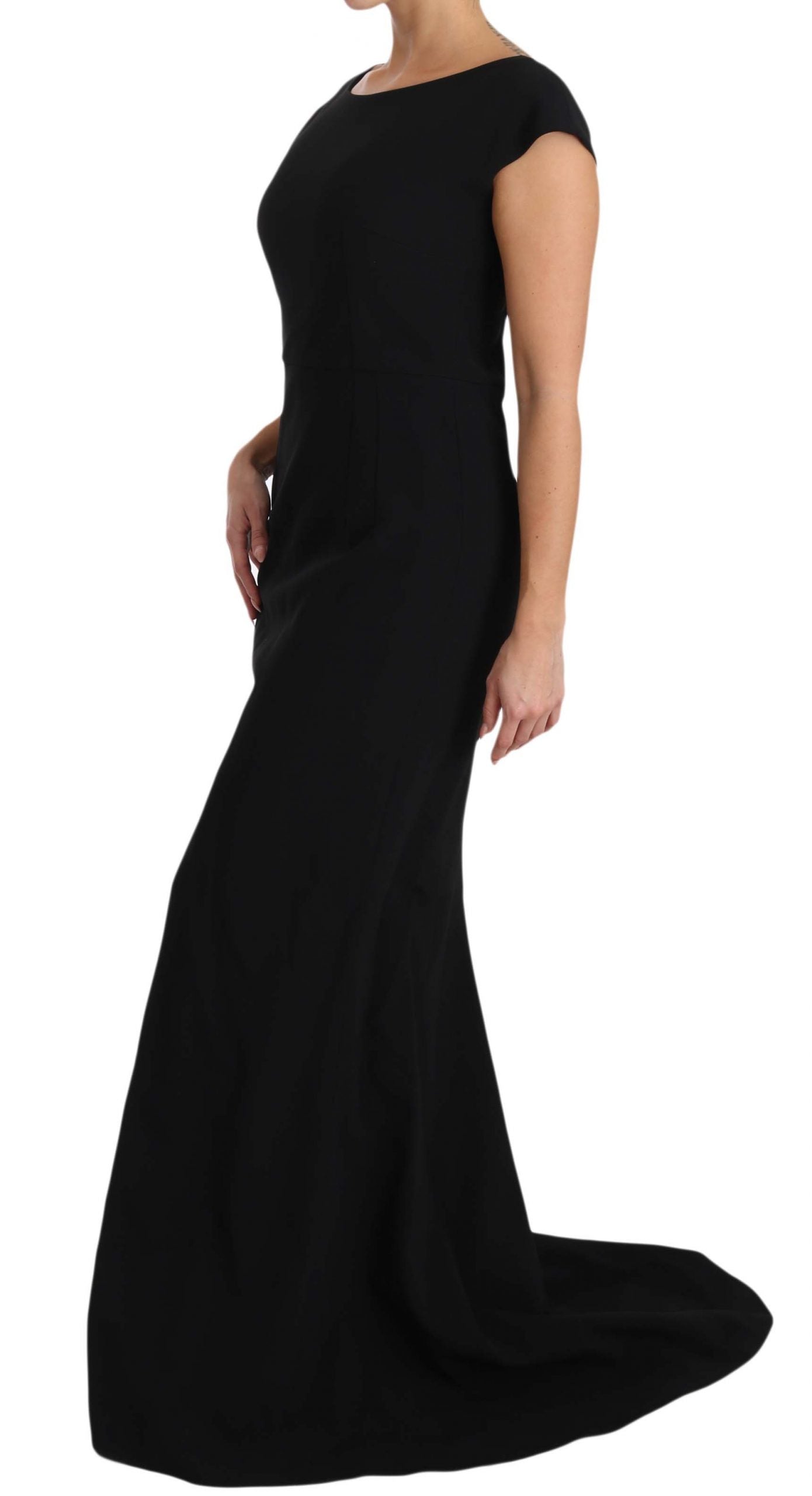 Dolce &amp; Gabbana Elegantes schwarzes Maxi-Etuikleid