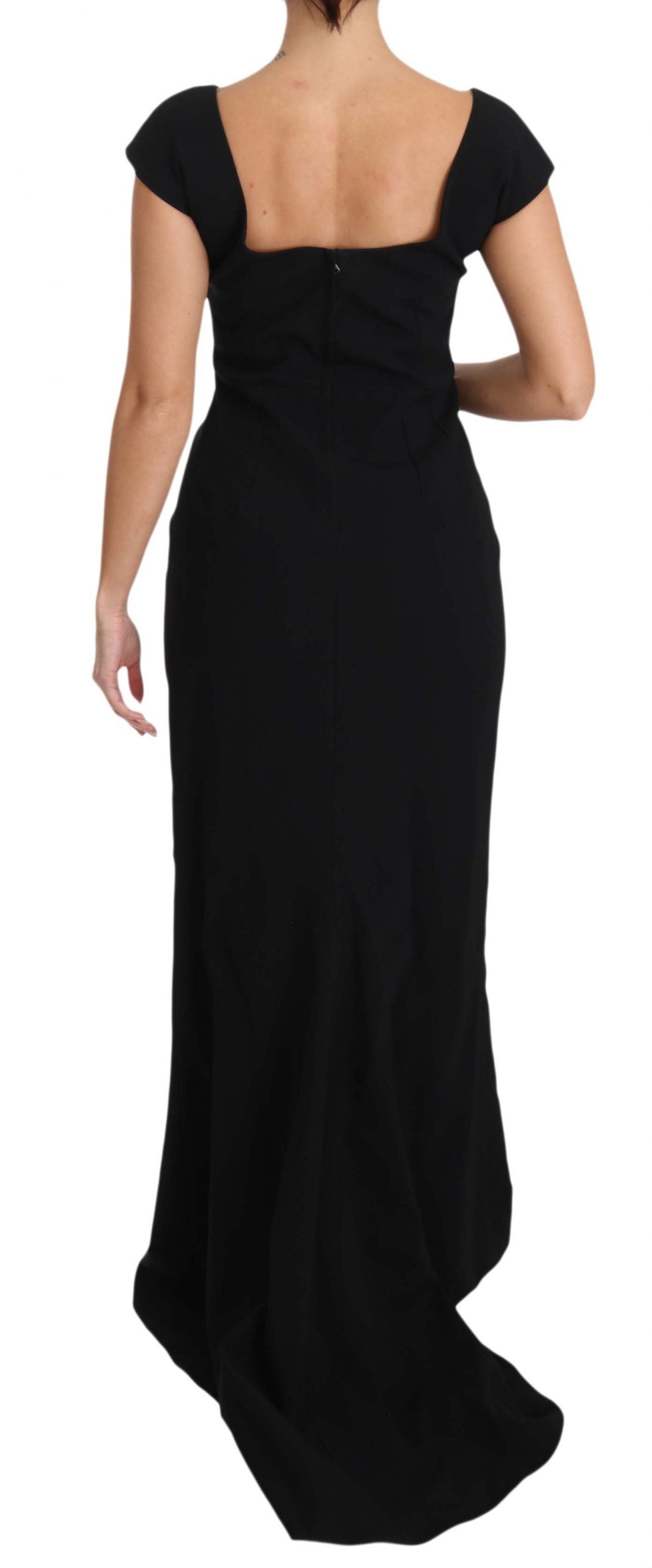 Dolce &amp; Gabbana Elegantes schwarzes Maxi-Etuikleid