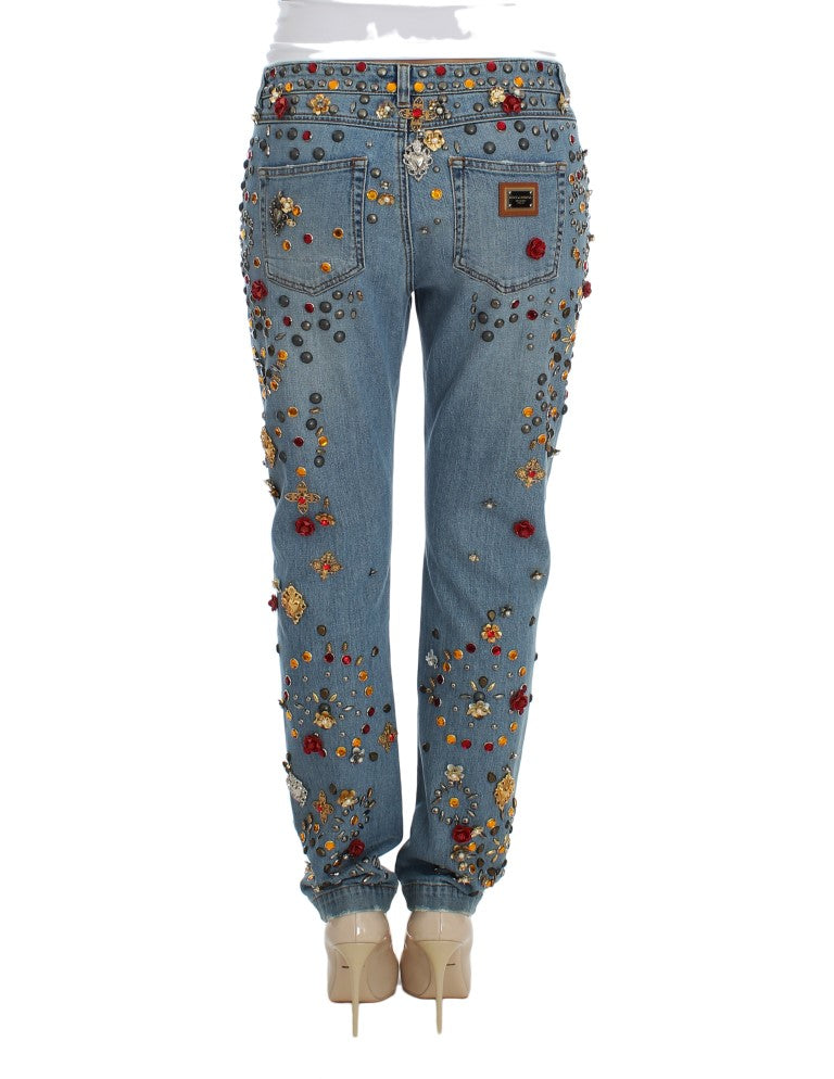 Jean boyfriend Dolce &amp; Gabbana Enchanted Sicily avec cœur en cristal