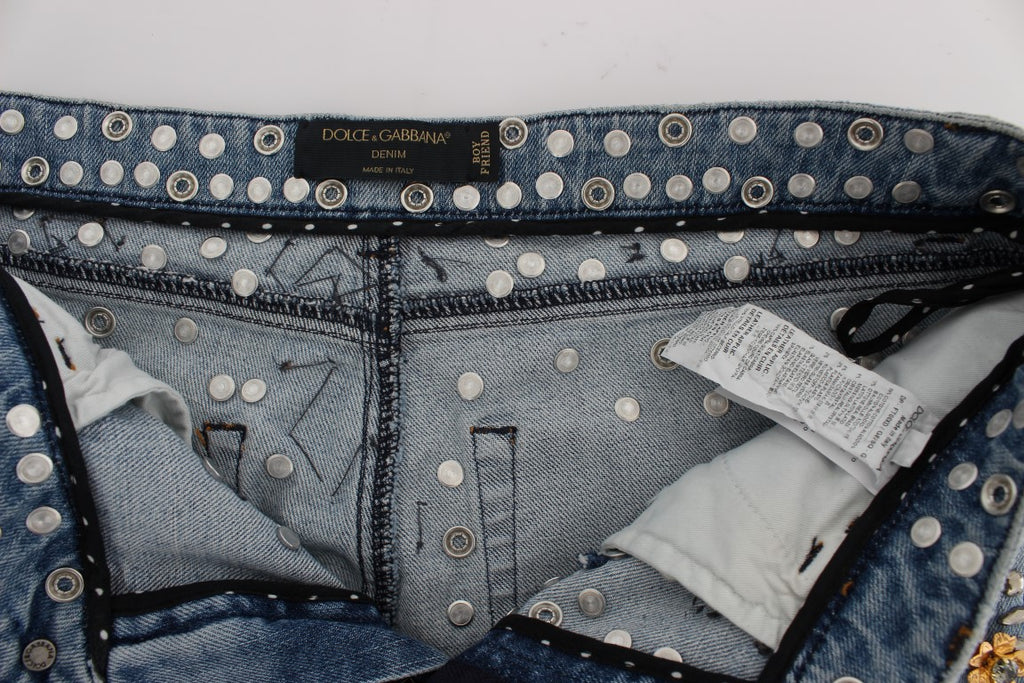 Jean boyfriend Dolce &amp; Gabbana Enchanted Sicily avec cœur en cristal
