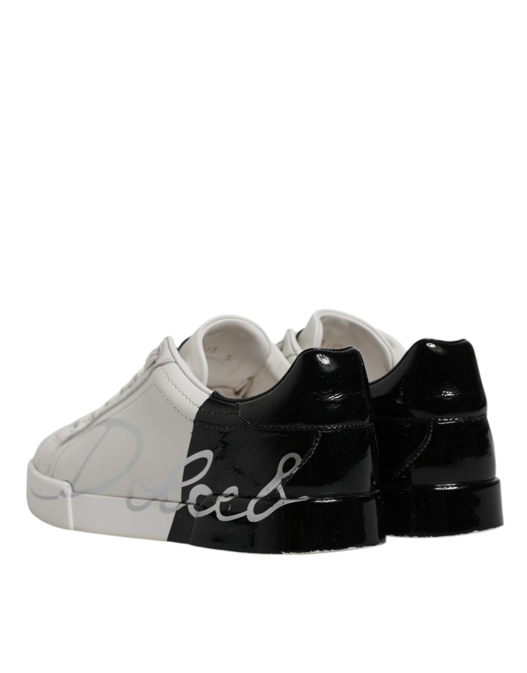 Baskets Dolce &amp; Gabbana Portofino blanches et noires pour homme