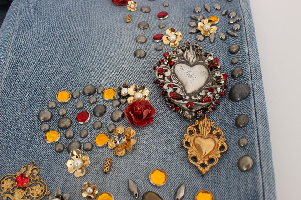 Jean boyfriend Dolce &amp; Gabbana Enchanted Sicily avec cœur en cristal