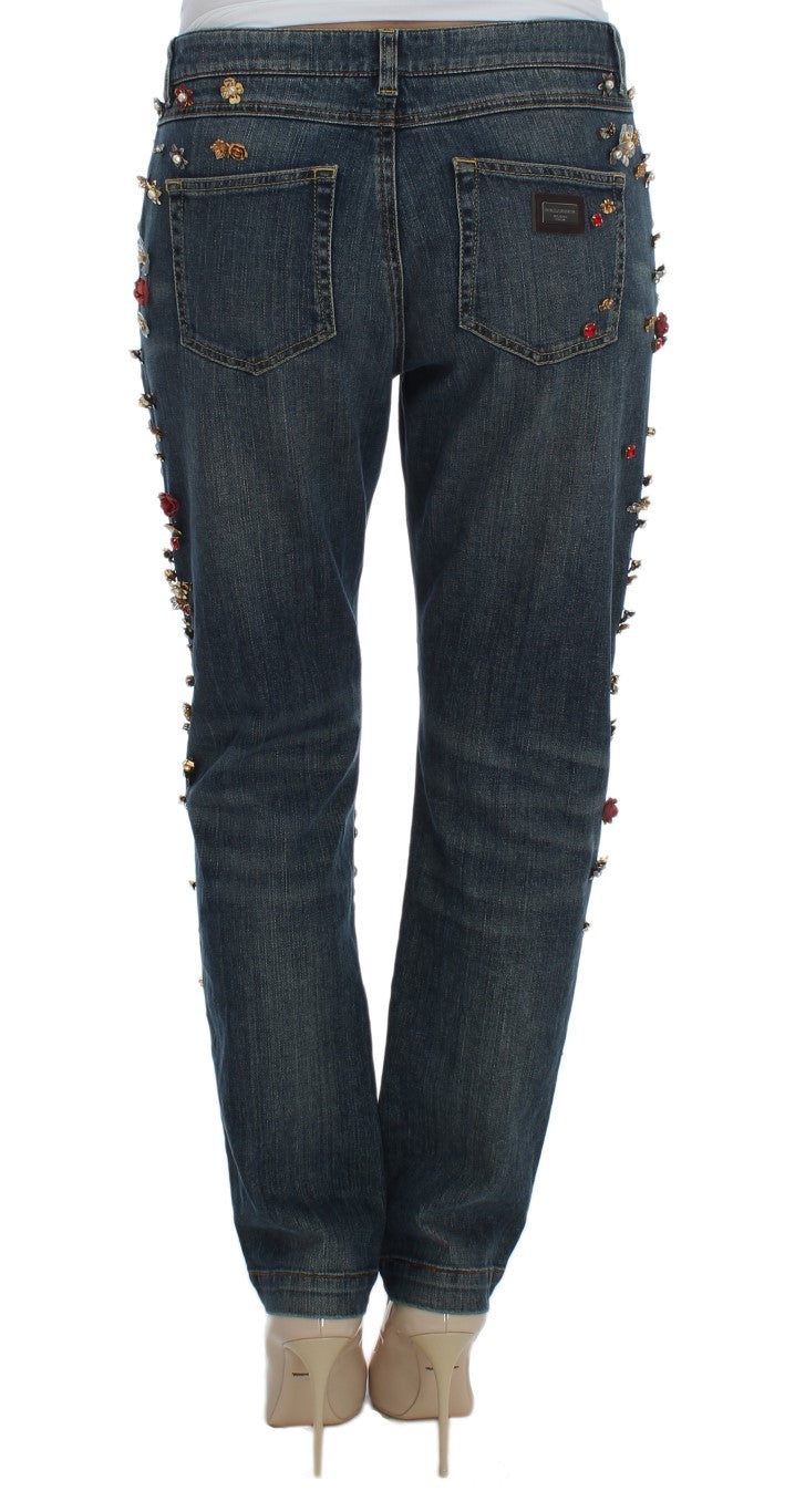 Jean boyfriend Dolce &amp; Gabbana Enchanted Sicily avec cœur en cristal
