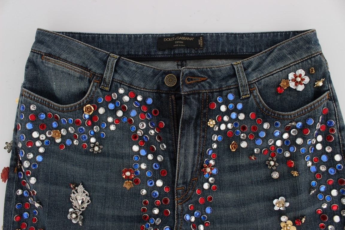 Jean boyfriend Dolce &amp; Gabbana Enchanted Sicily avec cœur en cristal