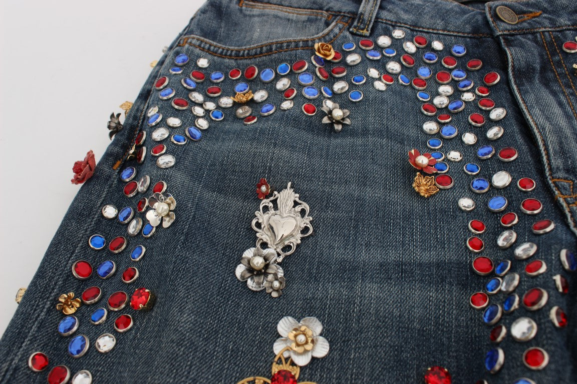 Jean boyfriend Dolce &amp; Gabbana Enchanted Sicily avec cœur en cristal