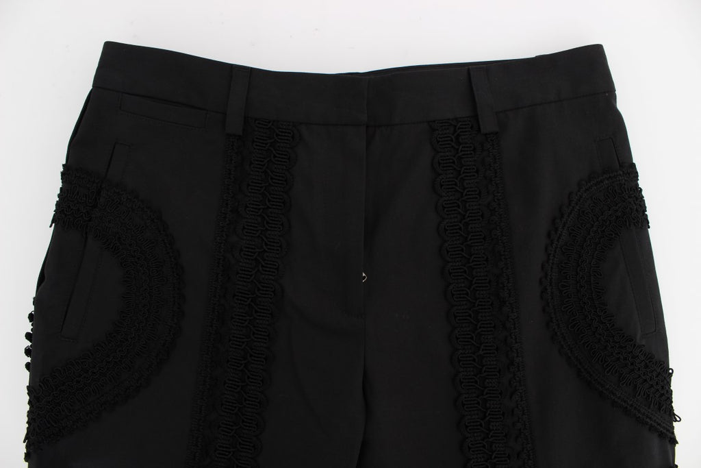 Dolce &amp; Gabbana Elegante schwarze Torero-Caprihose