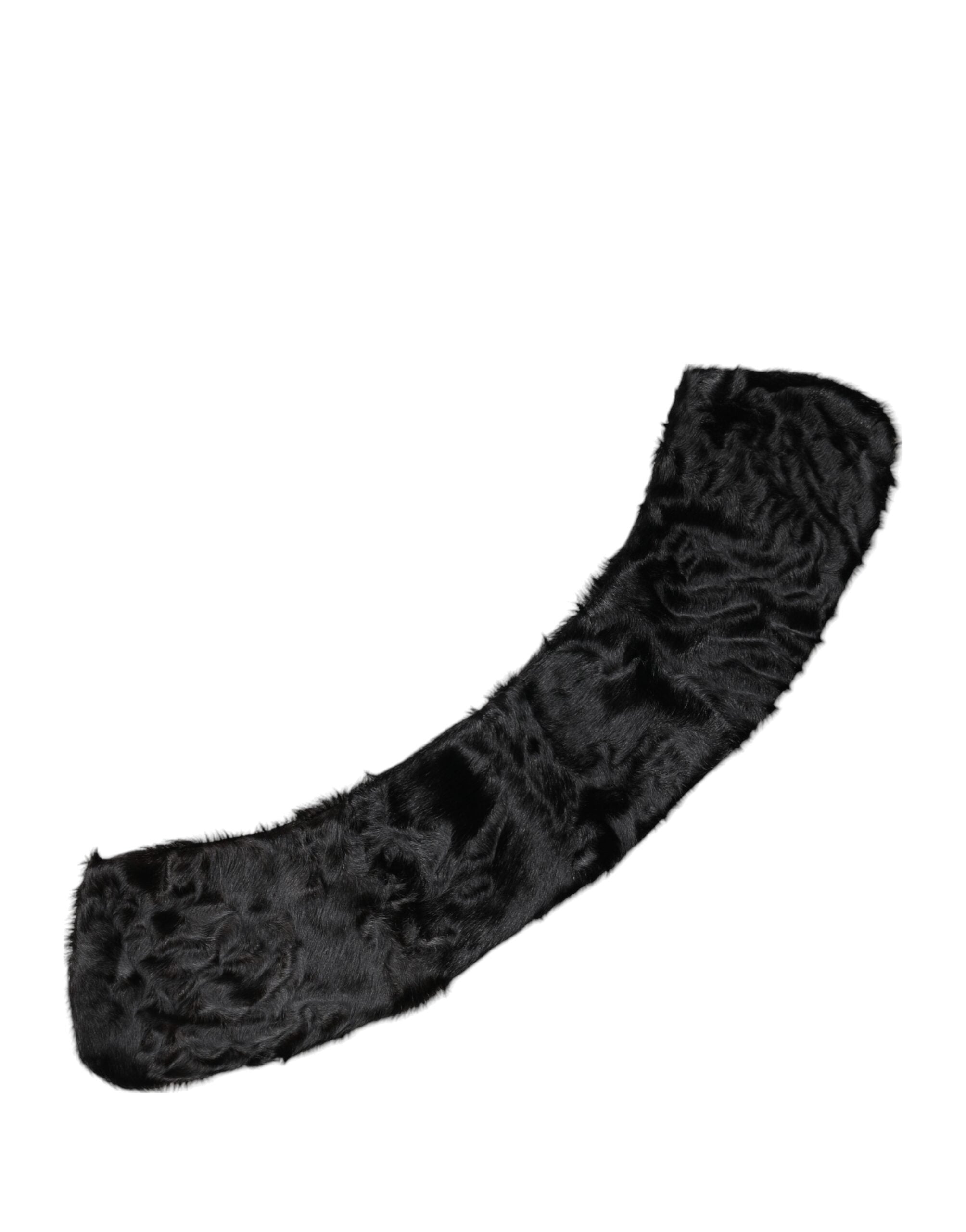 Foulard Dolce &amp; Gabbana en fourrure d'agneau noire pour femme