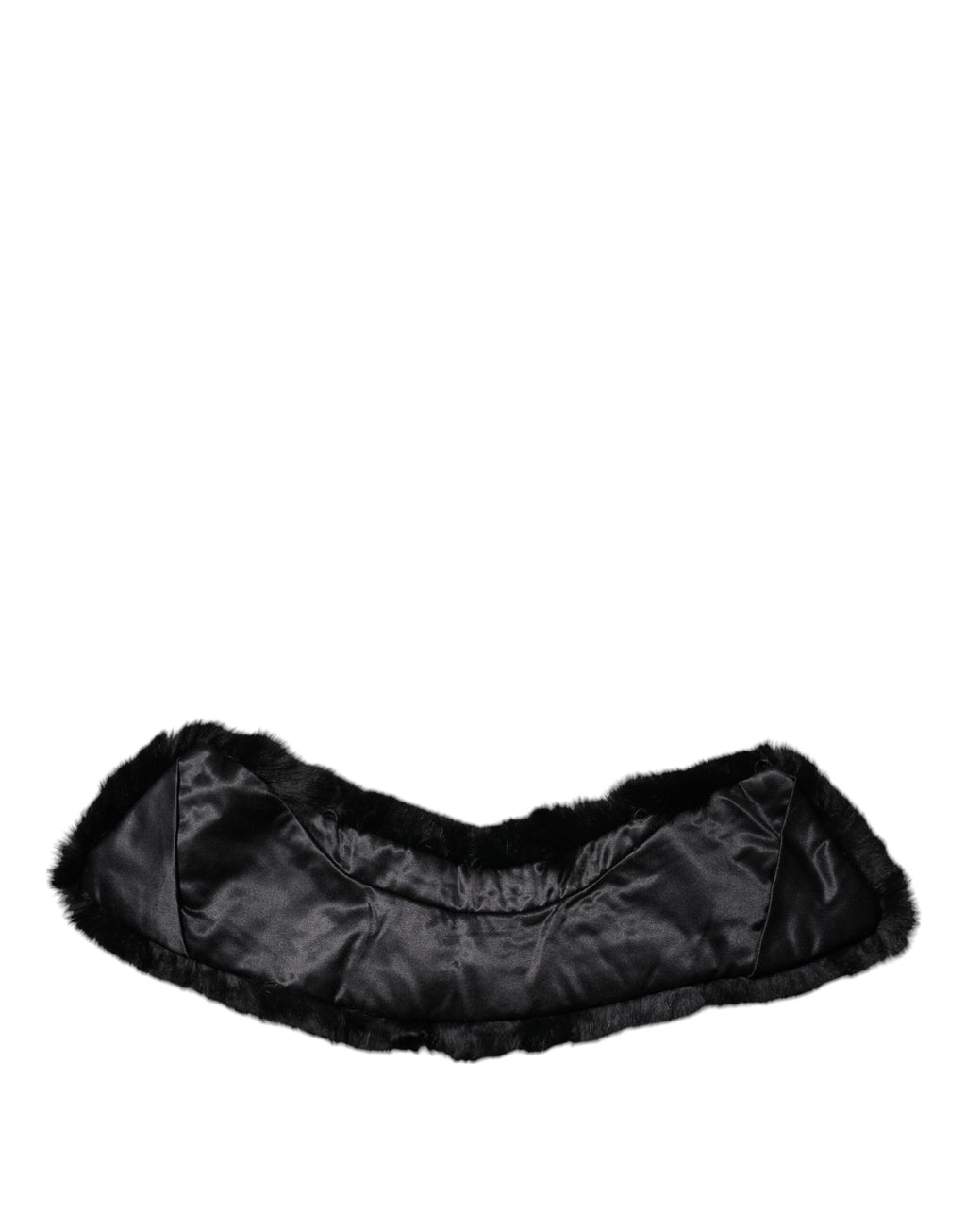 Foulard Dolce &amp; Gabbana en fourrure d'agneau noire pour femme