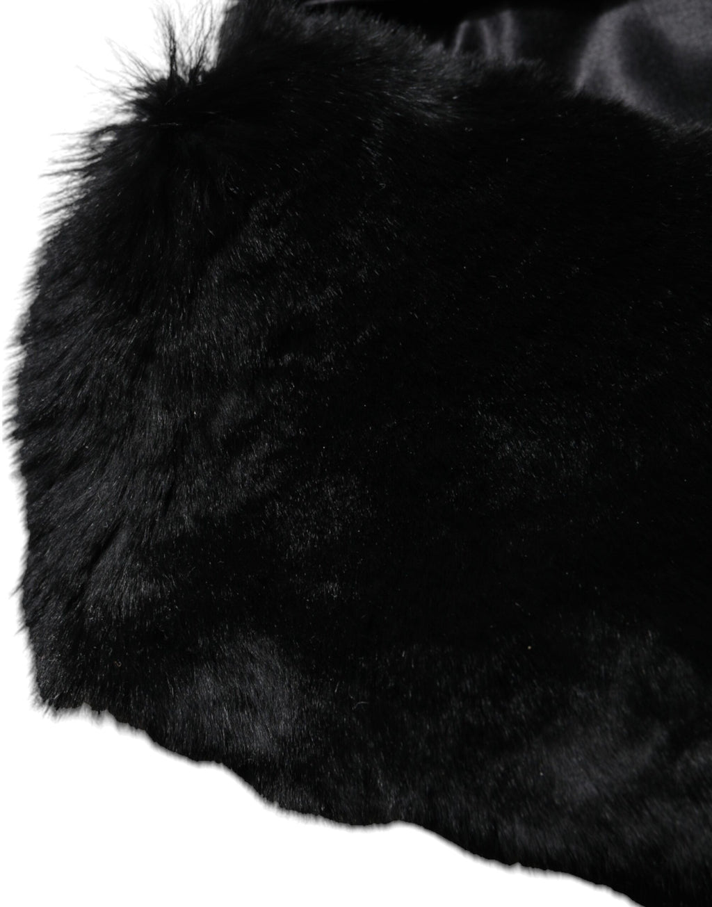 Foulard Dolce &amp; Gabbana en fourrure d'agneau noire pour femme