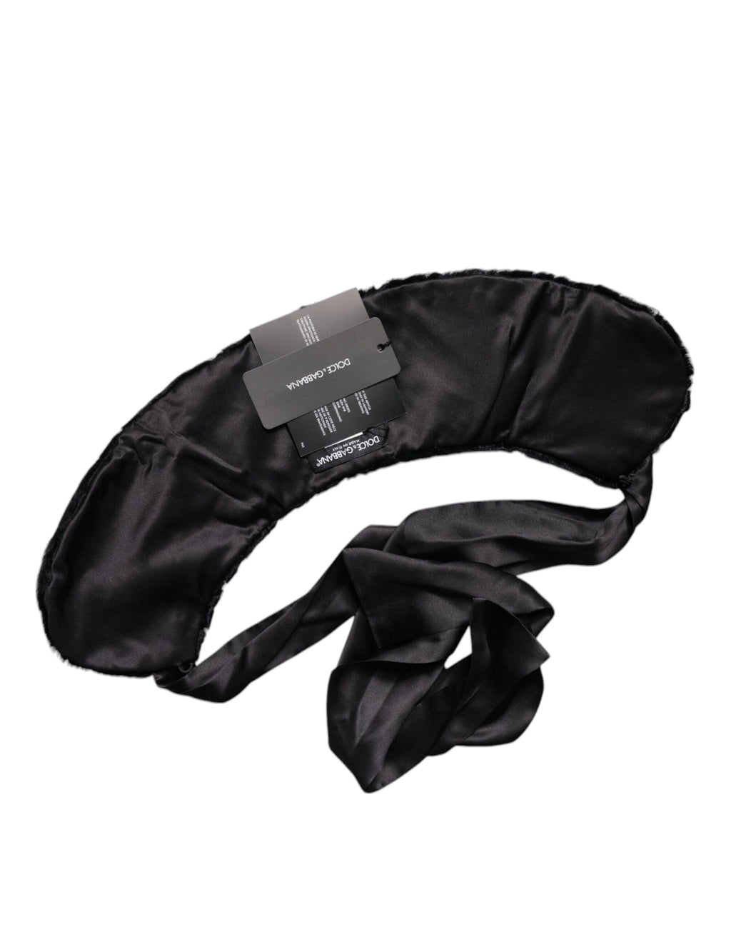 Écharpe d'hiver en fourrure d'agneau noire Dolce &amp; Gabbana pour femme