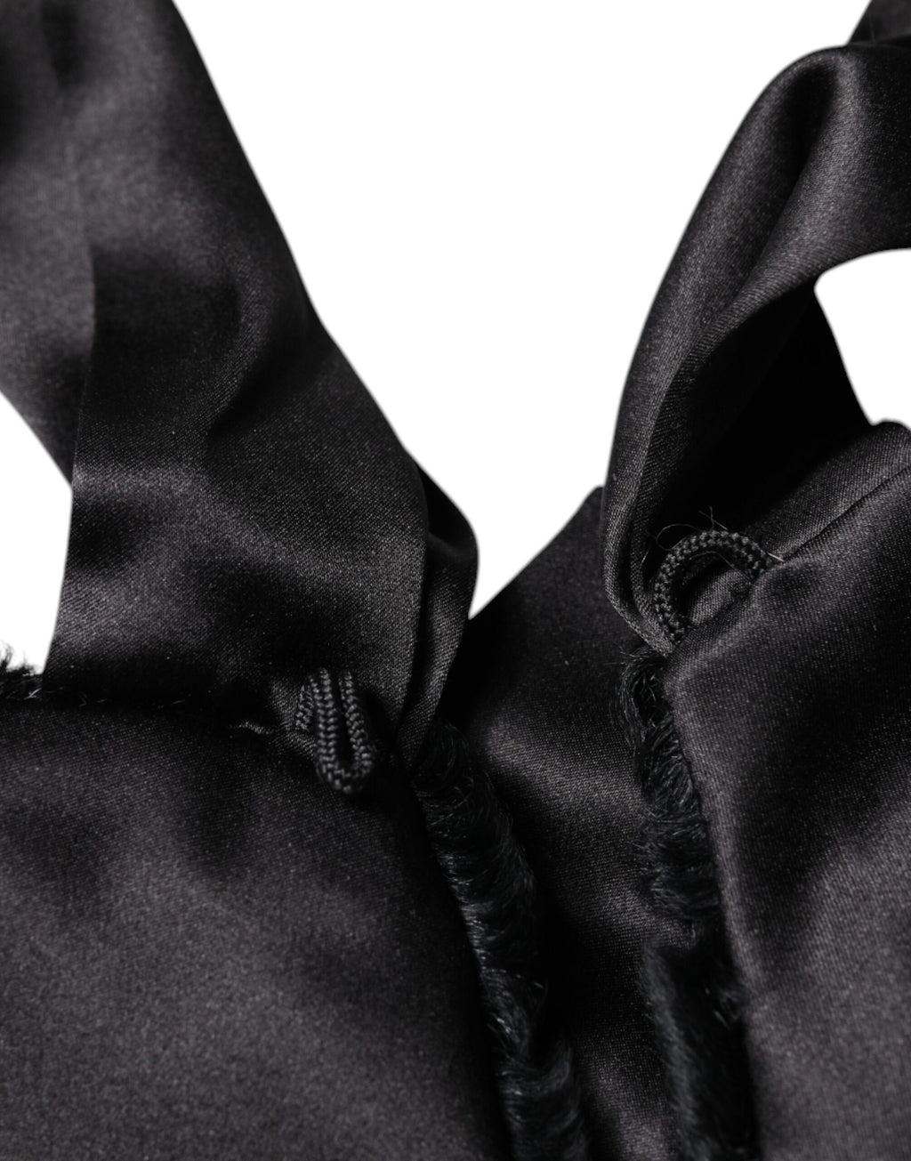 Écharpe d'hiver en fourrure d'agneau noire Dolce &amp; Gabbana pour femme