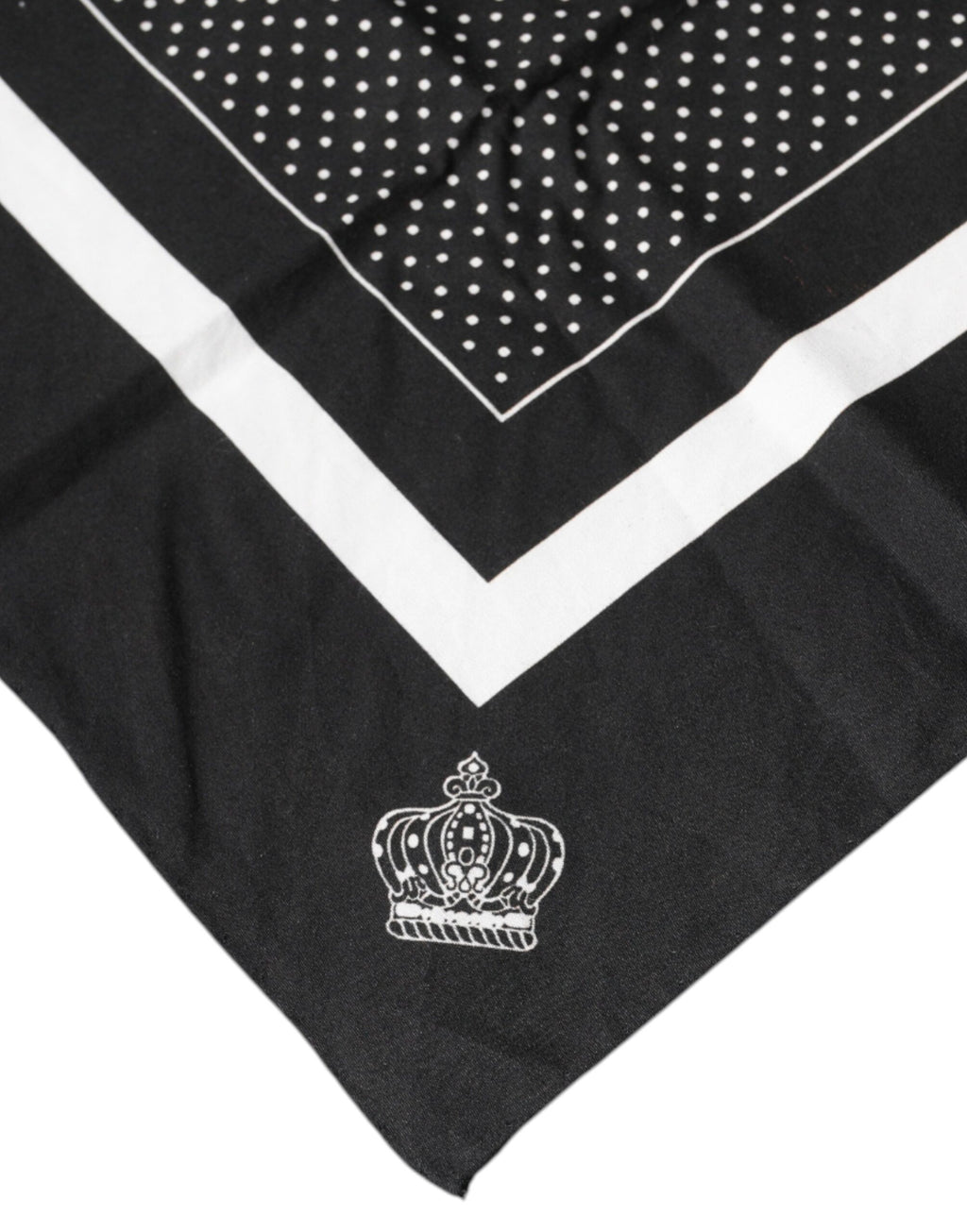 Foulard mouchoir en coton à pois noirs Dolce &amp; Gabbana