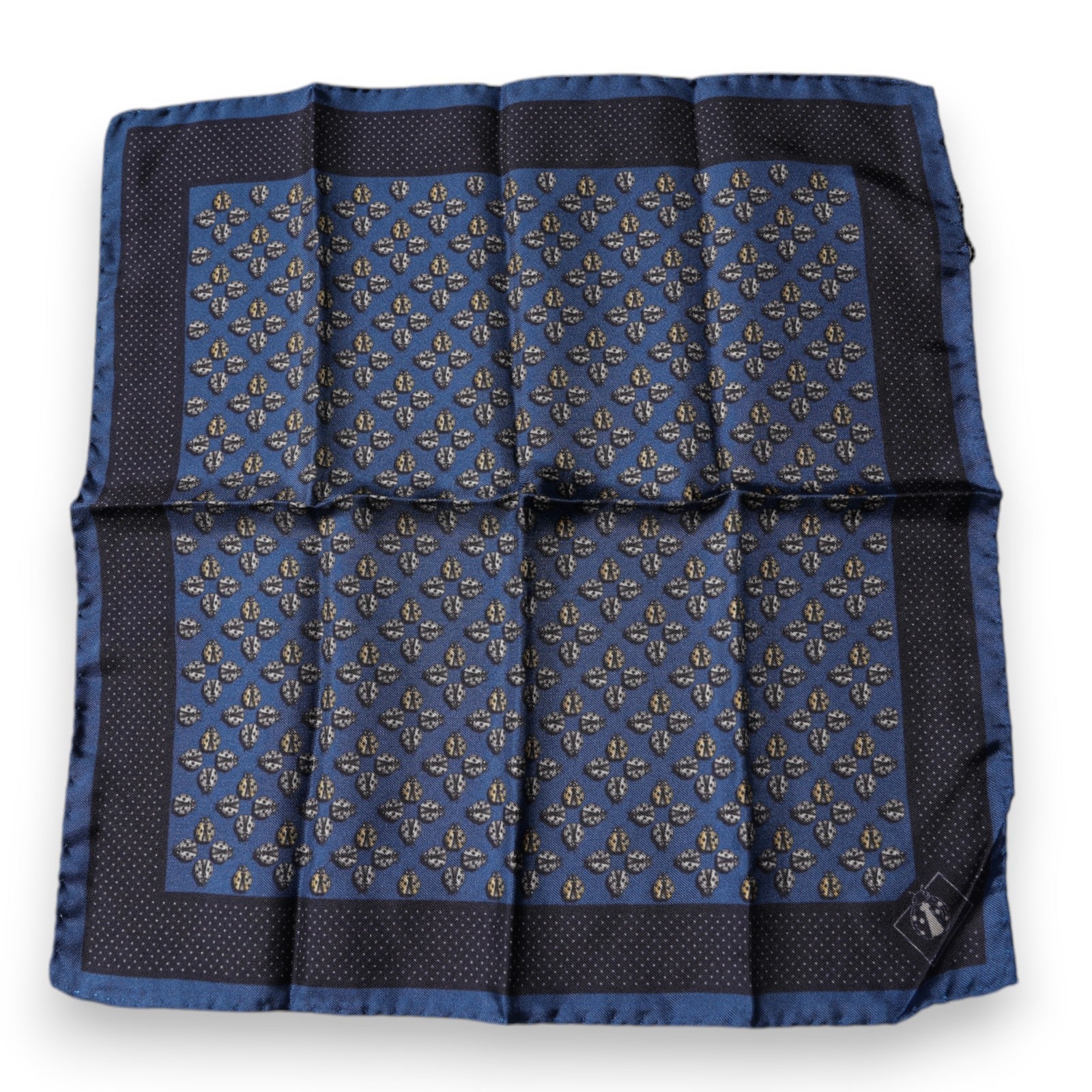 Foulard carré en soie Dolce &amp; Gabbana Blue Lady Bug