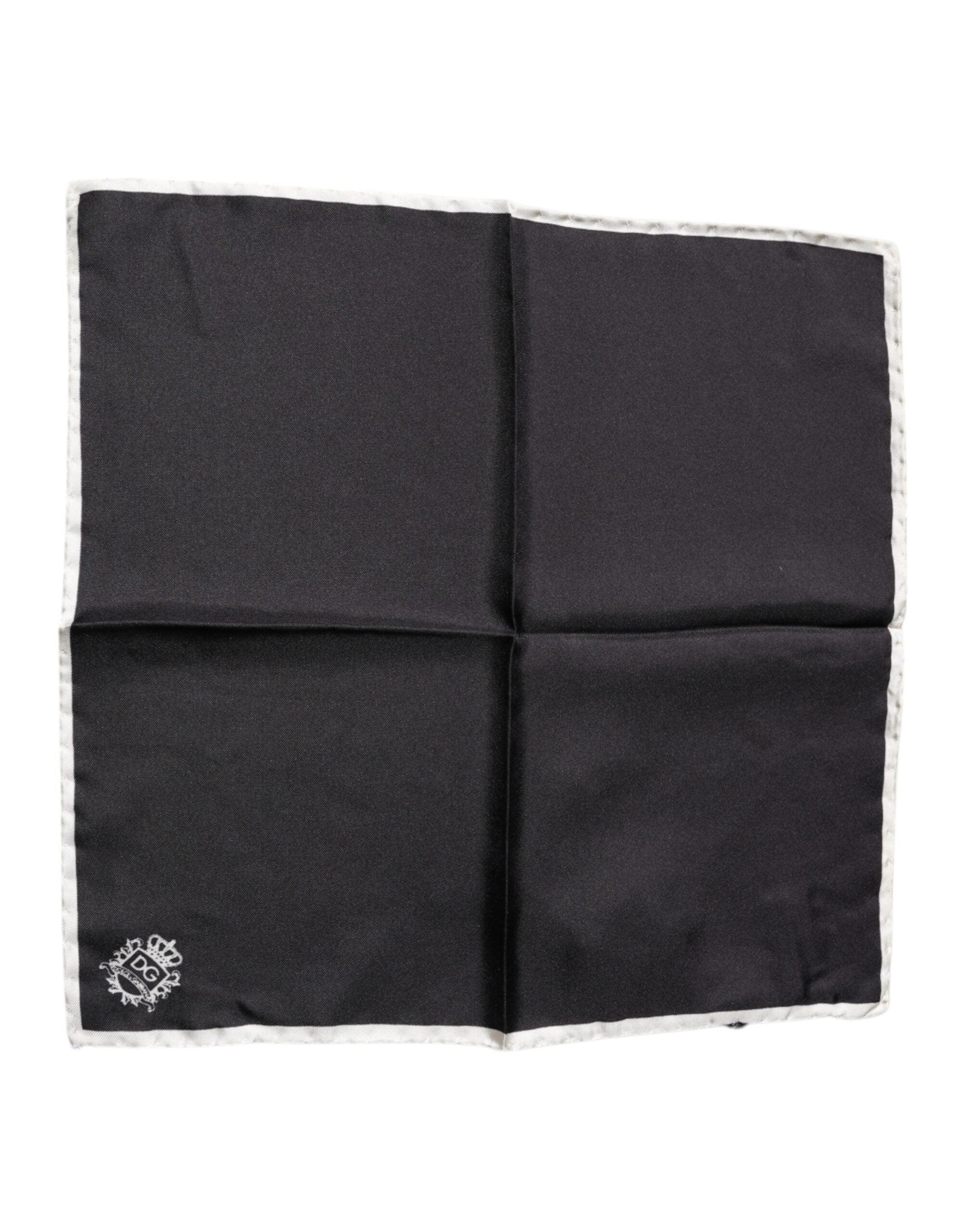 Foulard carré Dolce &amp; Gabbana à logo couronne noire