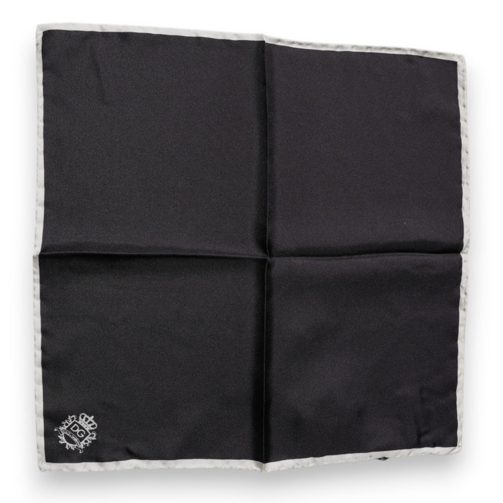 Foulard carré Dolce &amp; Gabbana à logo couronne noire
