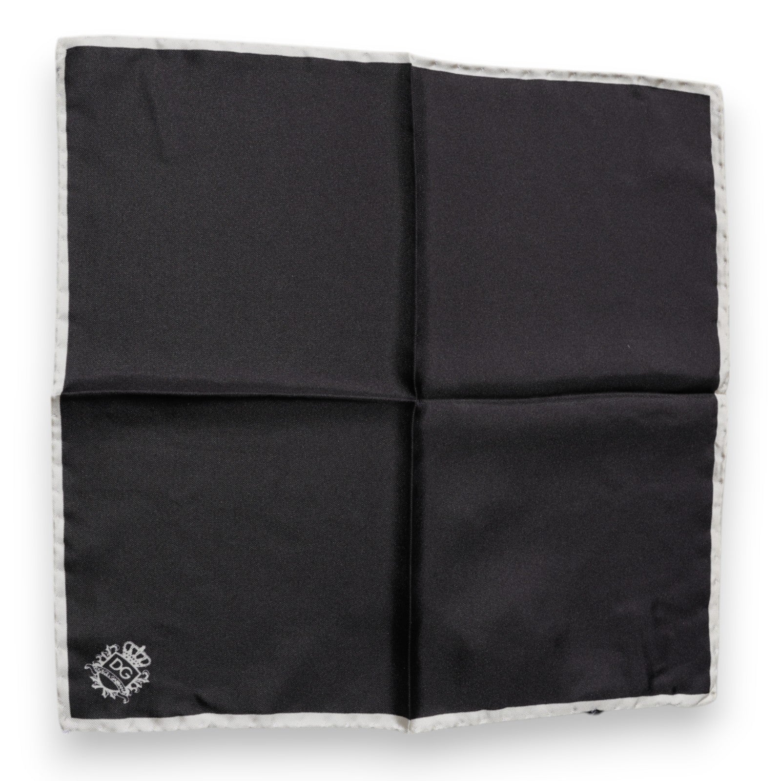 Foulard carré Dolce &amp; Gabbana à logo couronne noire