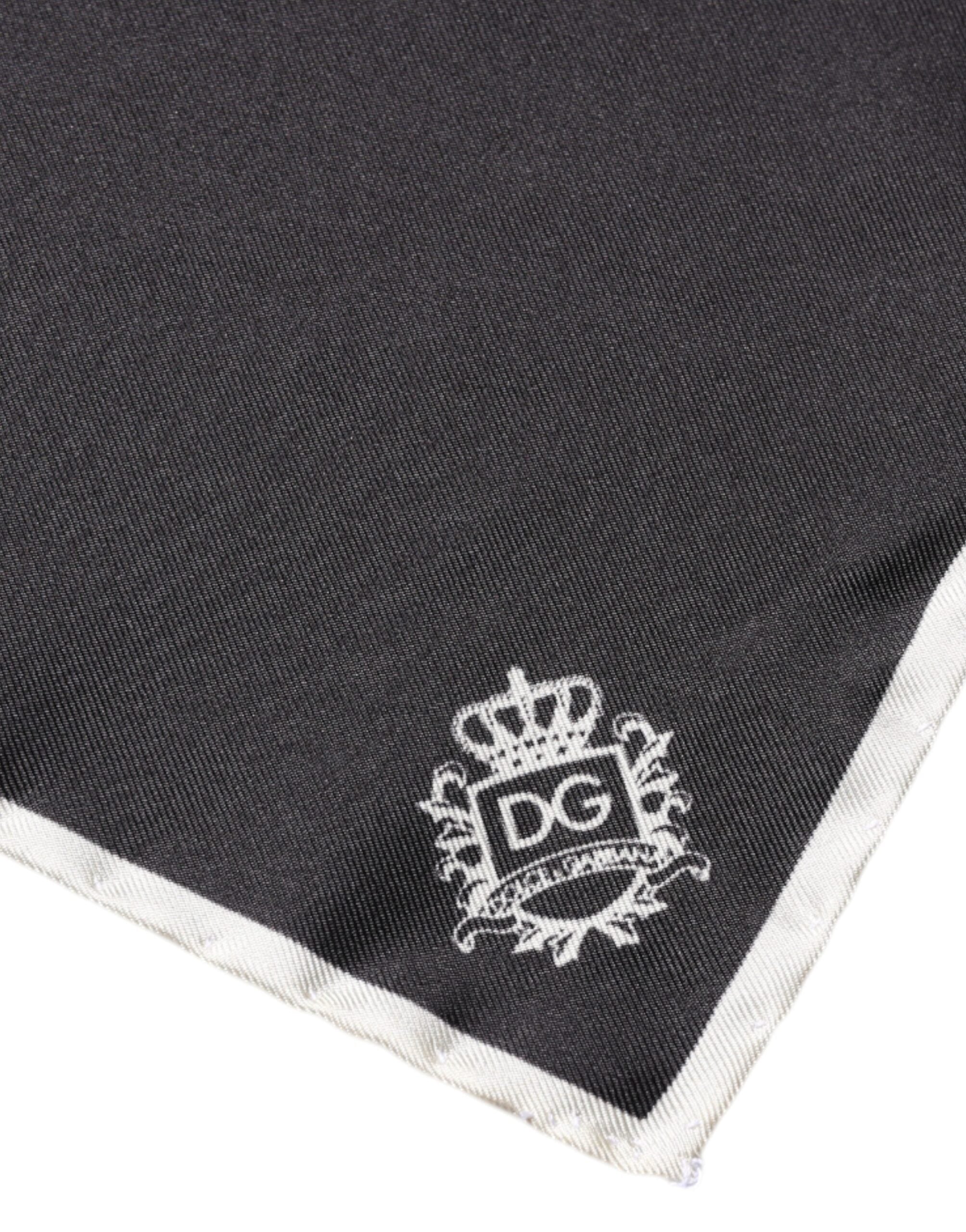Foulard carré Dolce &amp; Gabbana à logo couronne noire