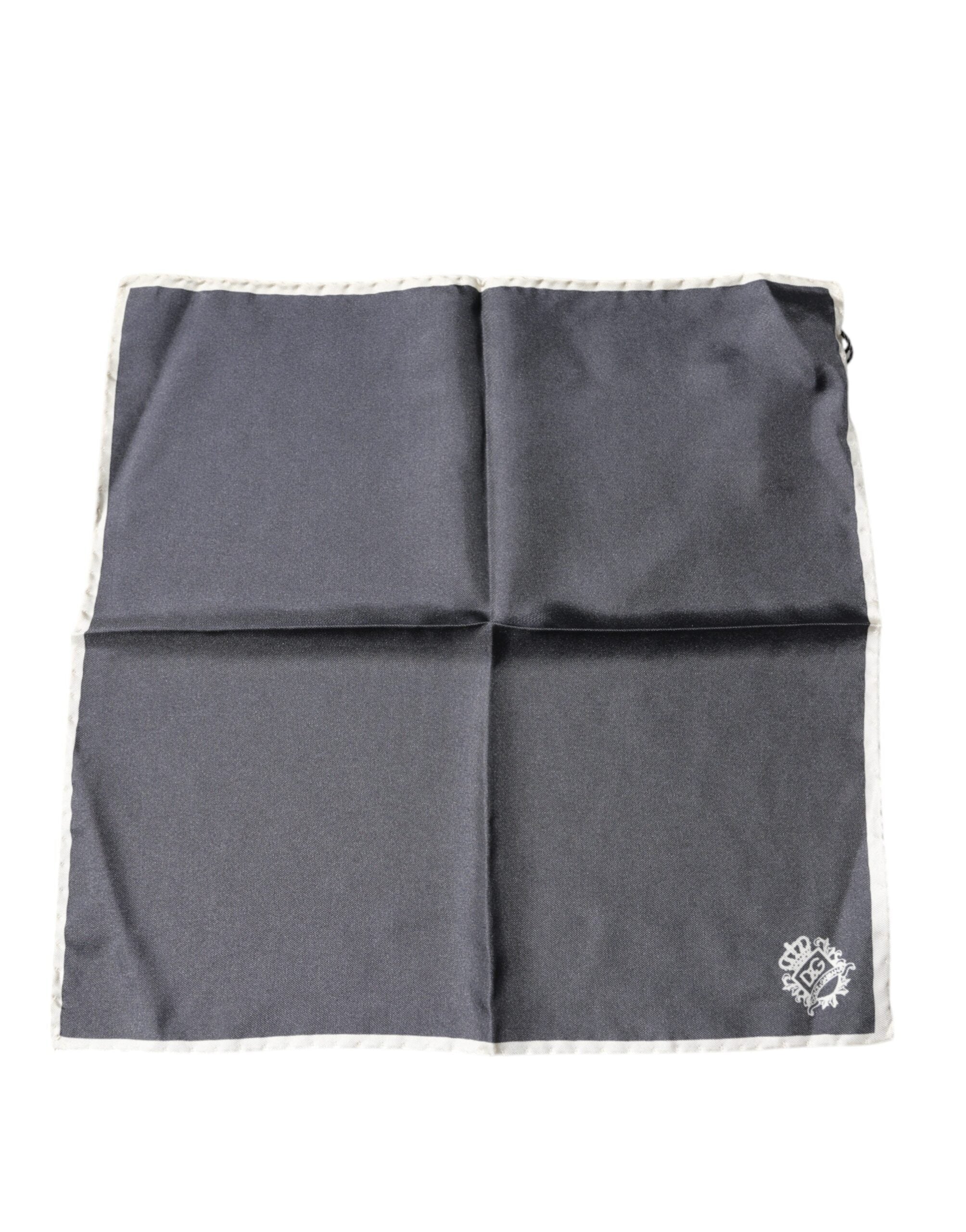 Foulard carré Dolce &amp; Gabbana à logo couronne grise