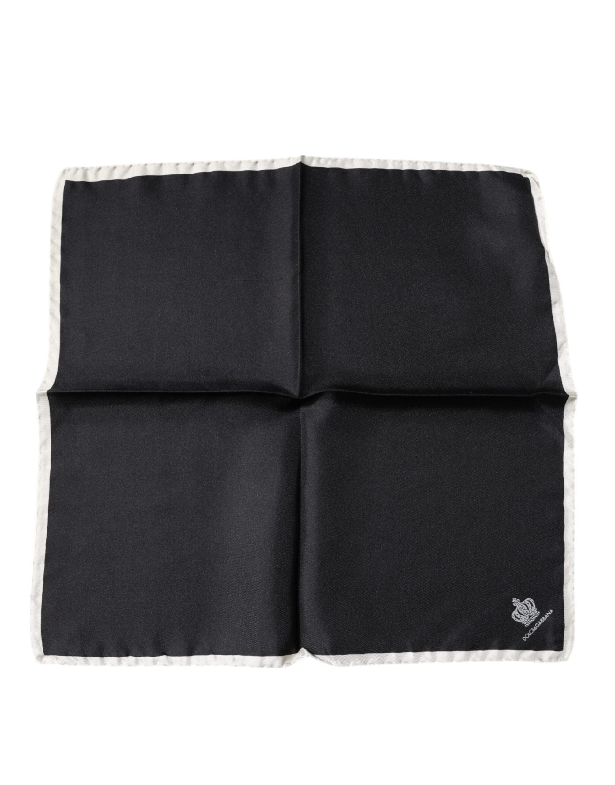 Foulard carré Dolce &amp; Gabbana à logo couronne noire