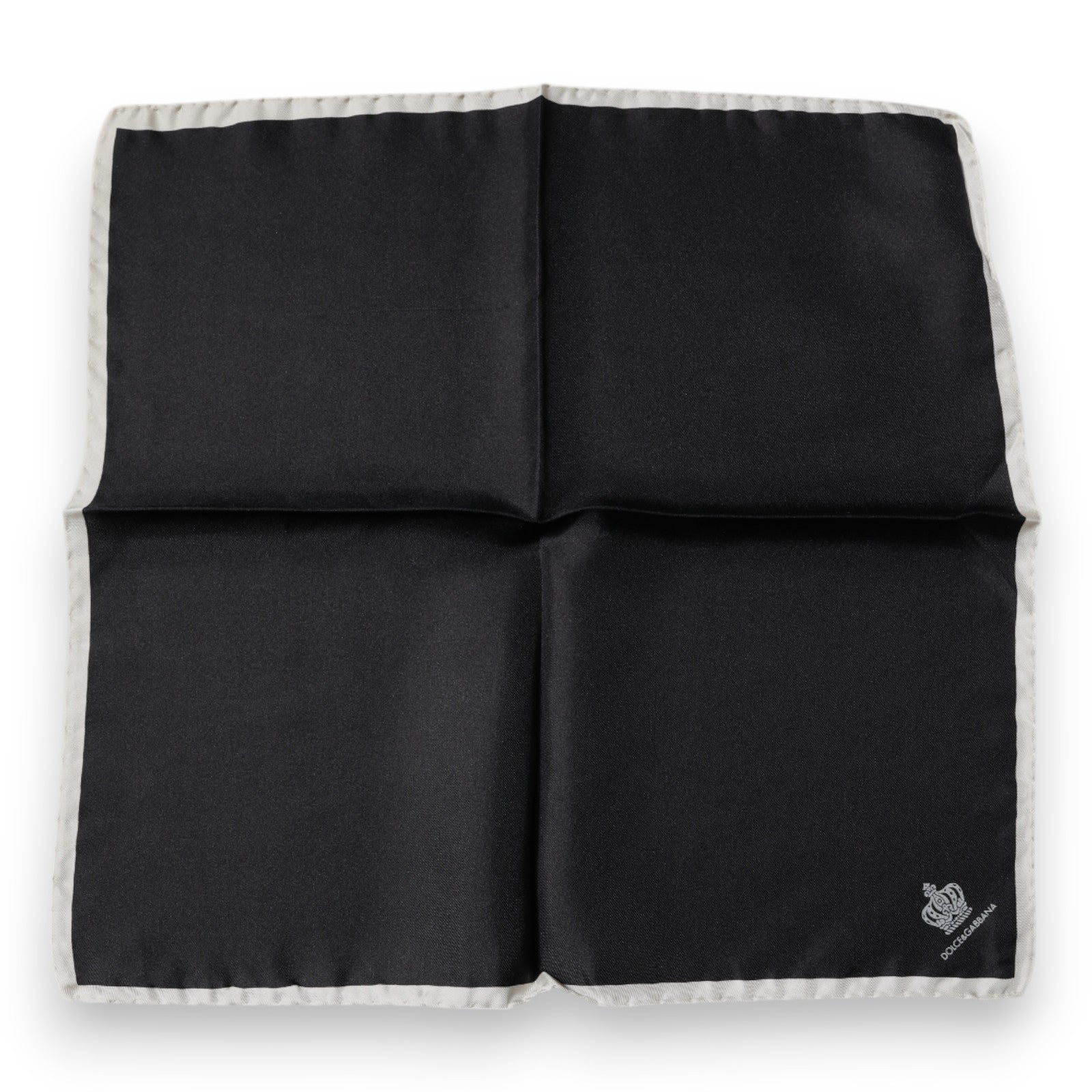 Foulard carré Dolce &amp; Gabbana à logo couronne noire
