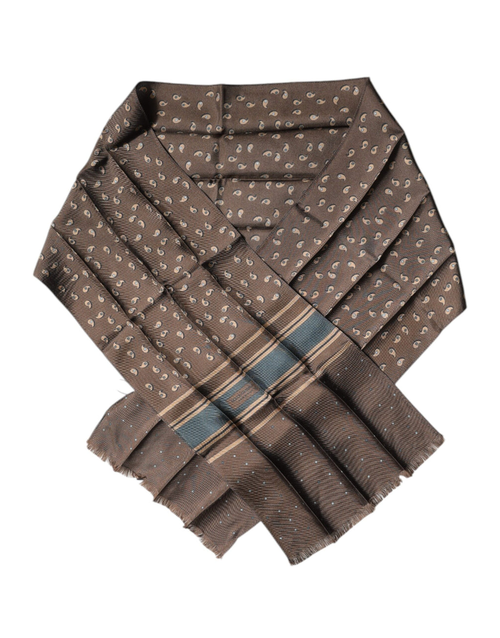 Foulard châle en soie fantaisie marron Dolce &amp; Gabbana