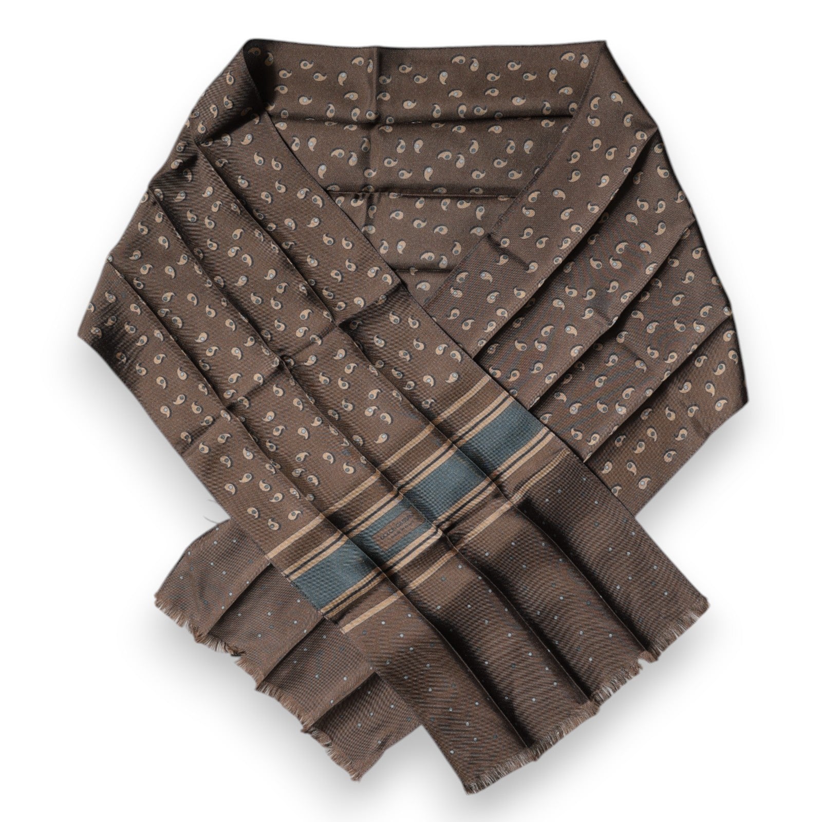Foulard châle en soie fantaisie marron Dolce &amp; Gabbana