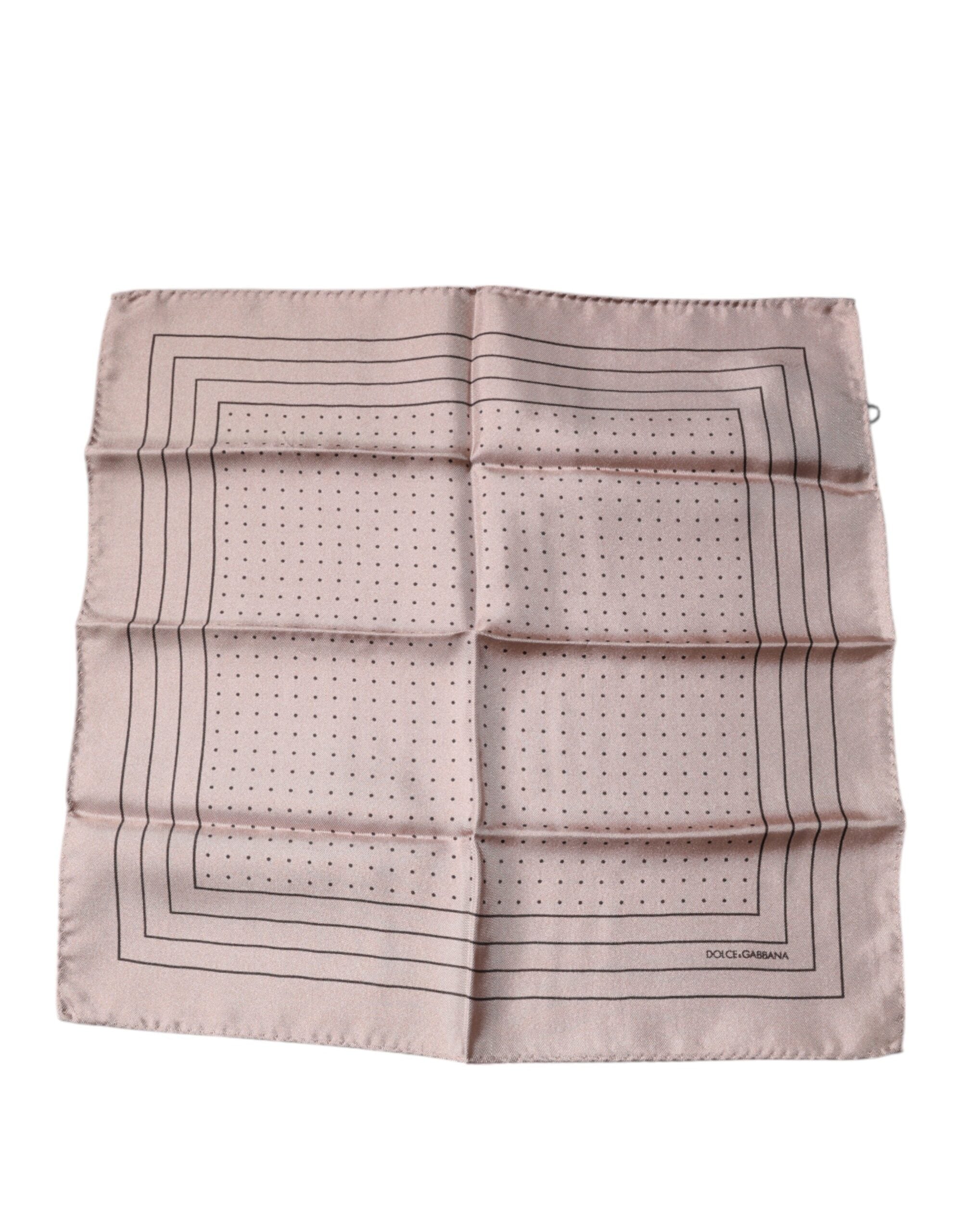 Foulard carré à pois roses Dolce &amp; Gabbana