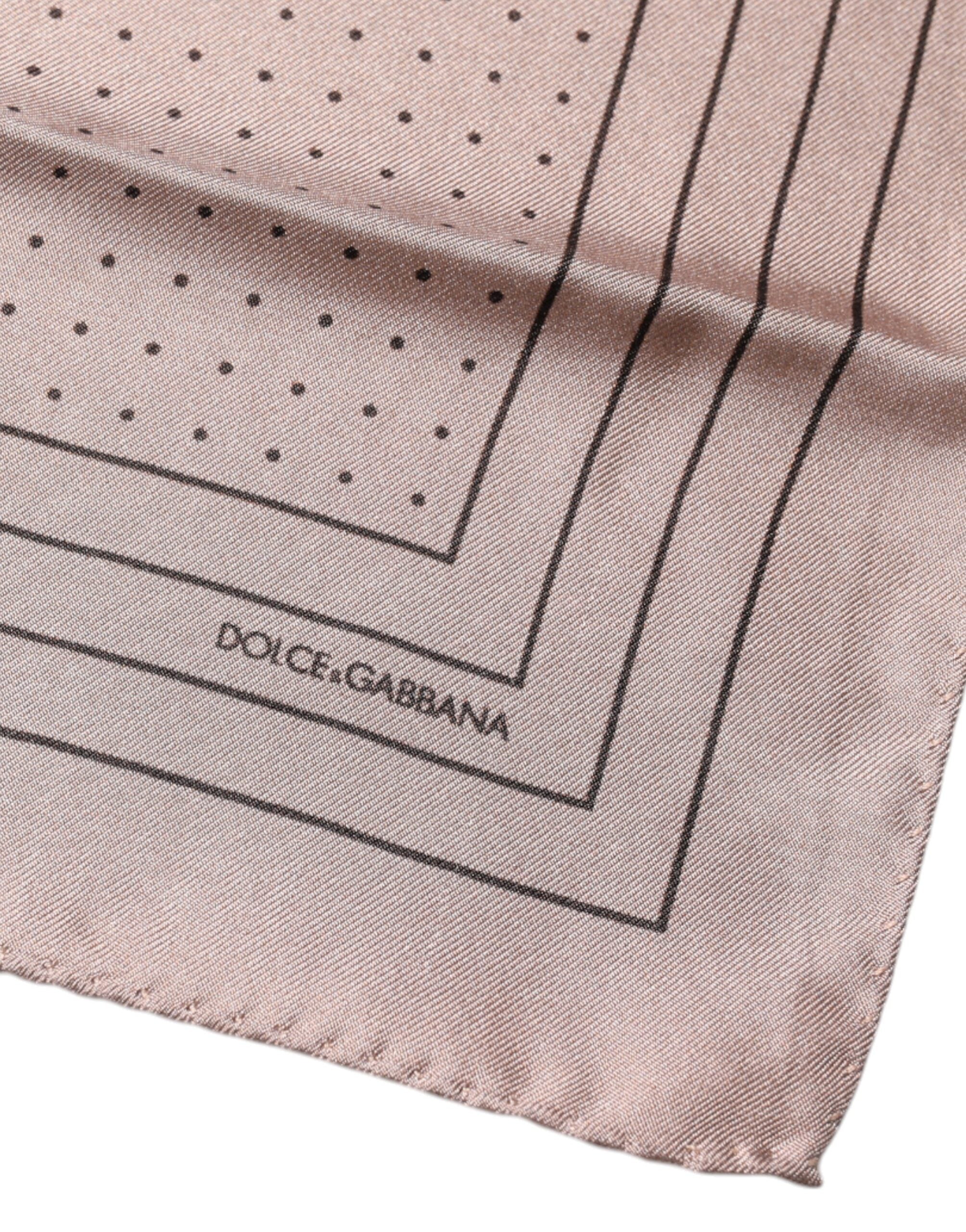 Foulard carré à pois roses Dolce &amp; Gabbana