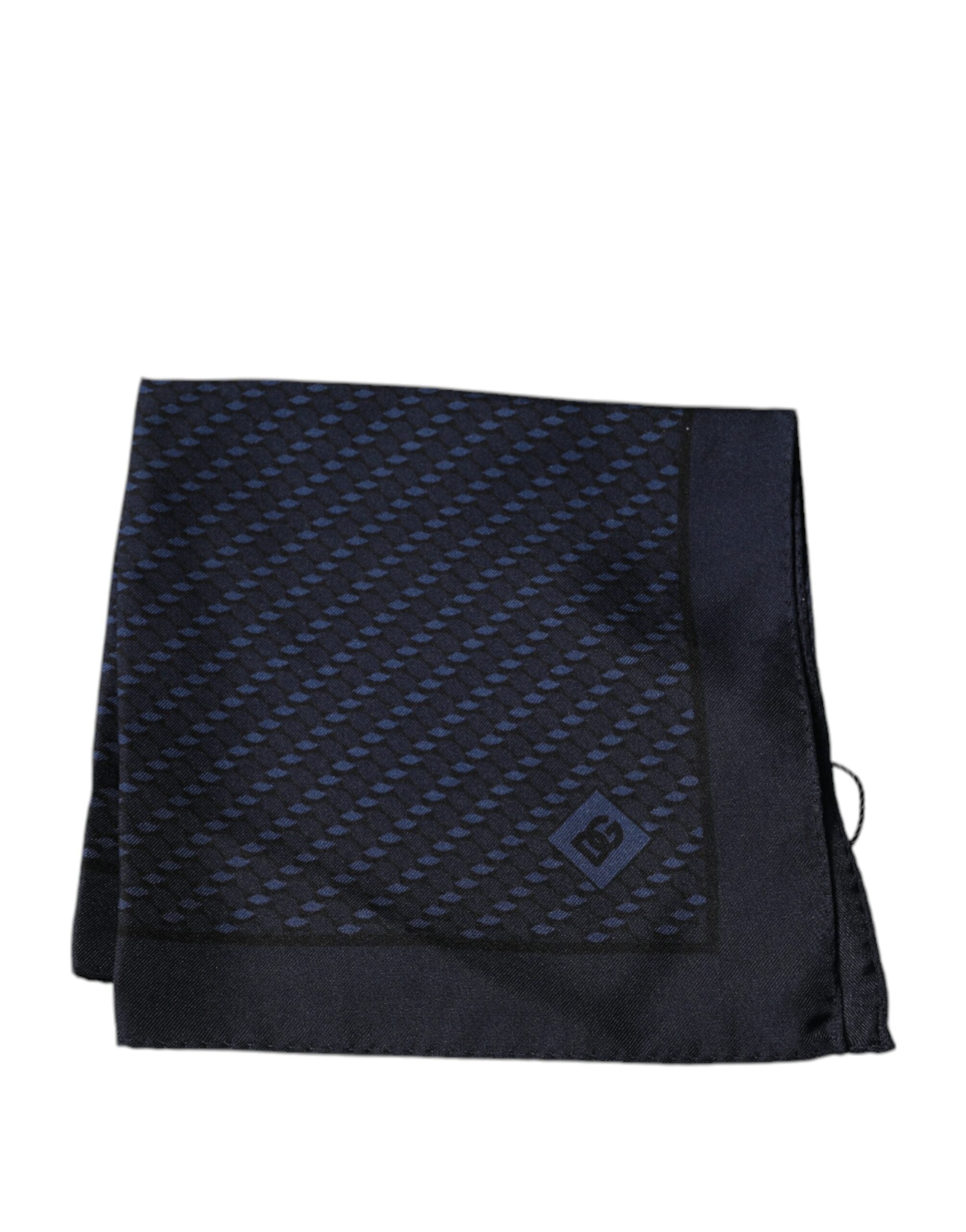 Foulard carré fantaisie bleu foncé Dolce &amp; Gabbana
