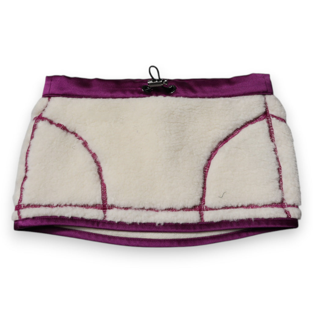 Écharpe cache-cou en polaire cachemire blanc et violet Dolce &amp; Gabbana