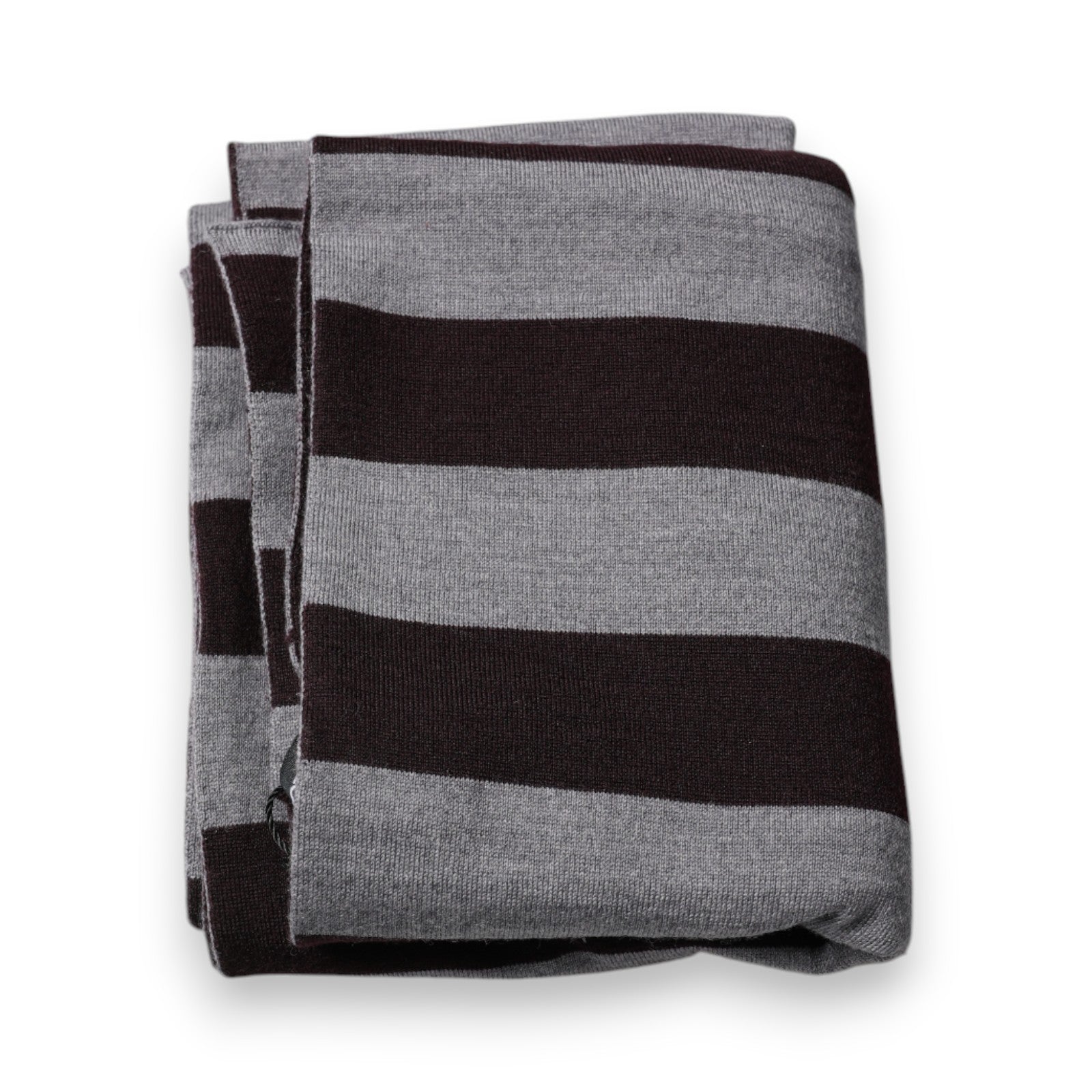 Foulard en laine à rayures noires et grises Dolce &amp; Gabbana