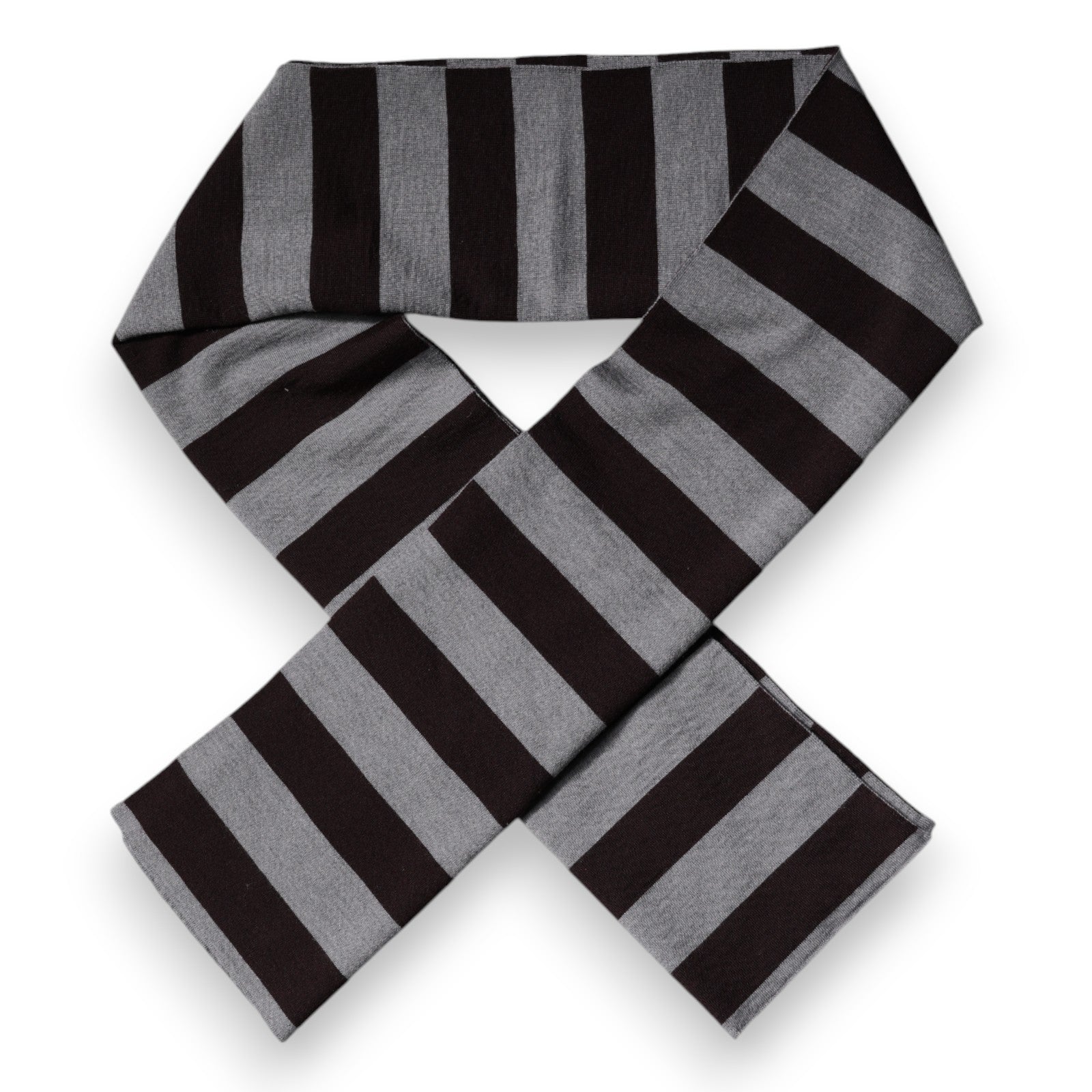 Foulard en laine à rayures noires et grises Dolce &amp; Gabbana