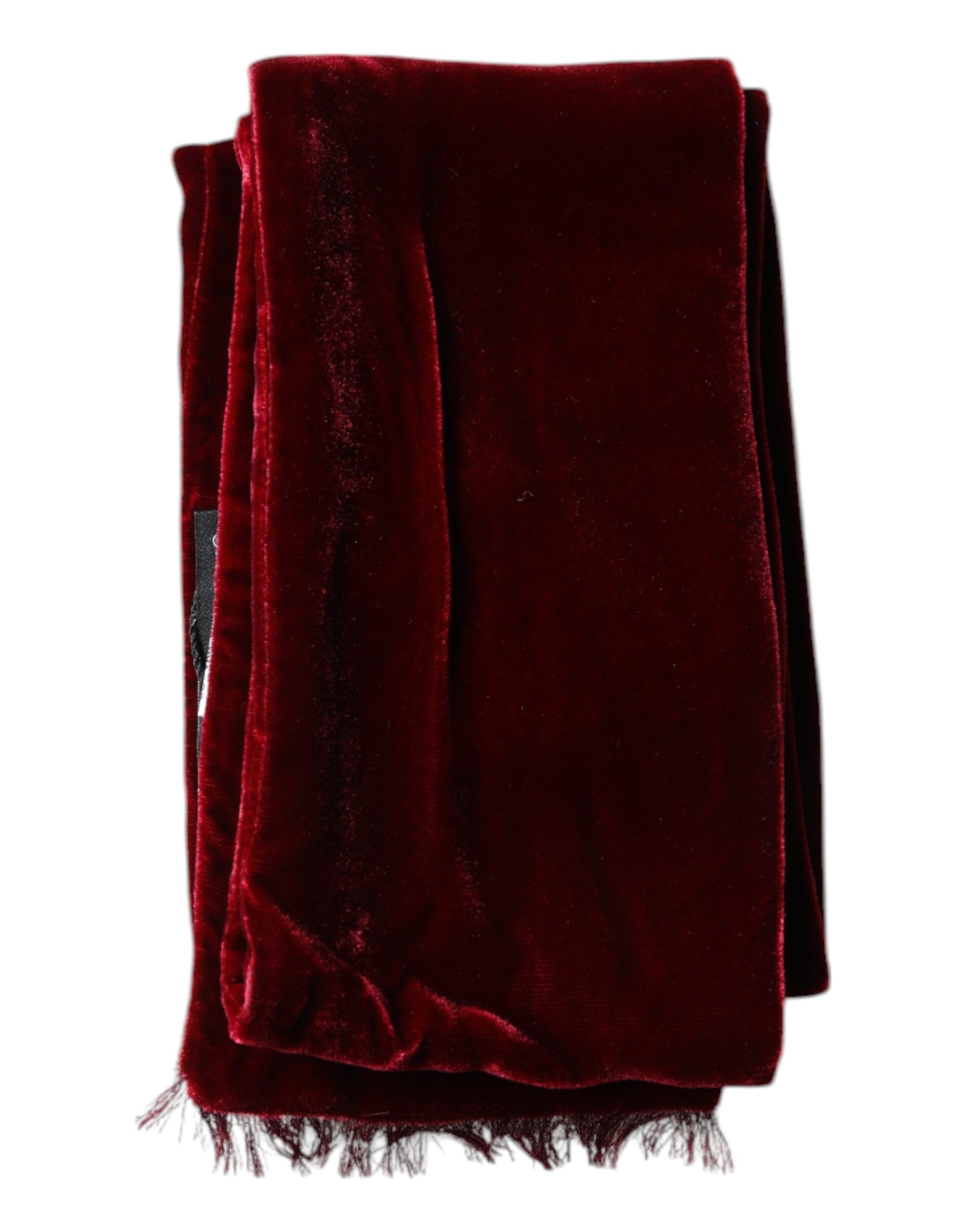 Foulard fin à franges en soie marron Dolce &amp; Gabbana