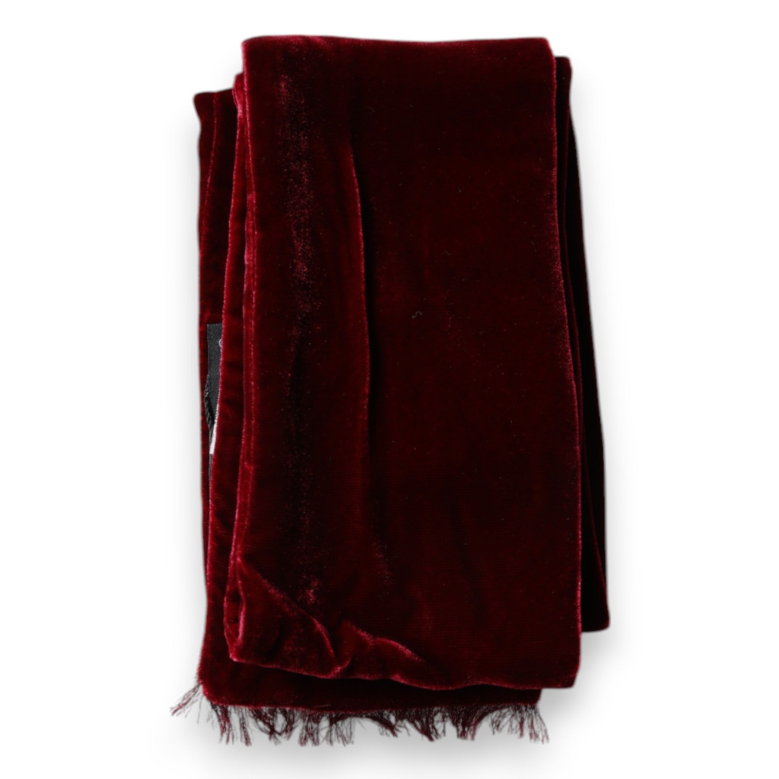 Foulard fin à franges en soie marron Dolce &amp; Gabbana