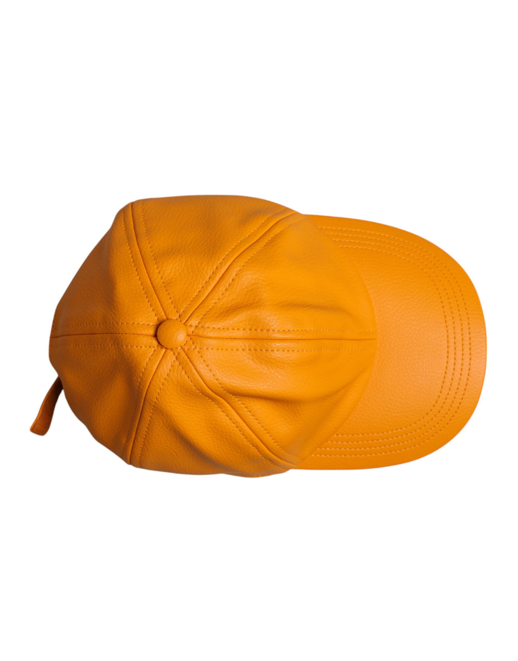 Casquette de baseball 6 panneaux en coton orange Dolce &amp; Gabbana