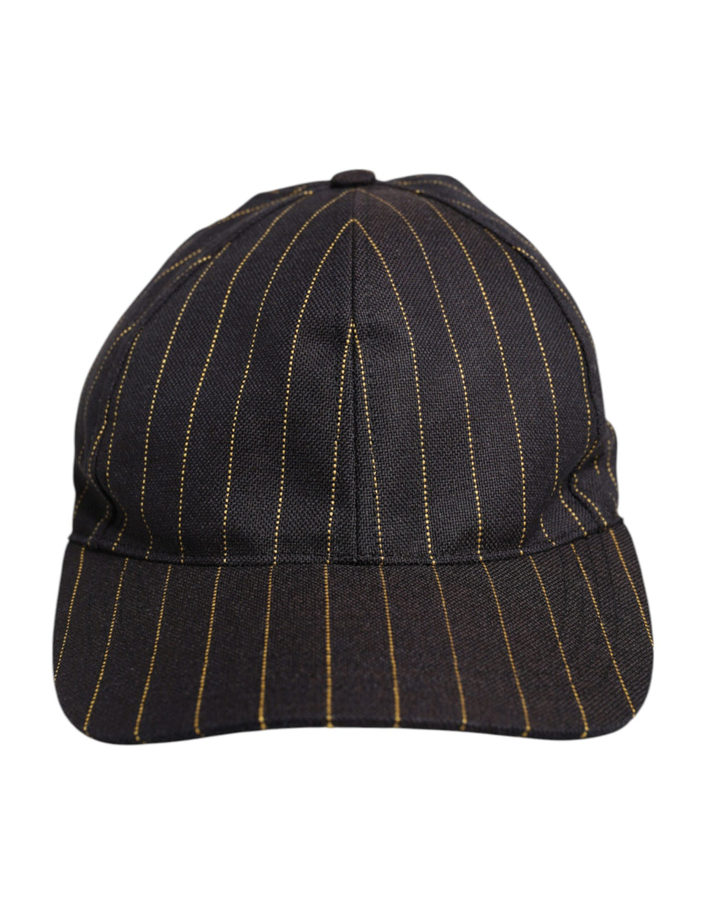 Casquette de baseball 6 panneaux en coton à rayures marron Dolce &amp; Gabbana