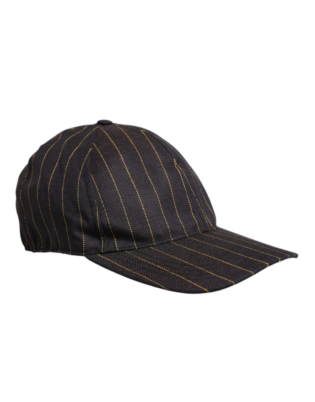Casquette de baseball 6 panneaux en coton à rayures marron Dolce &amp; Gabbana