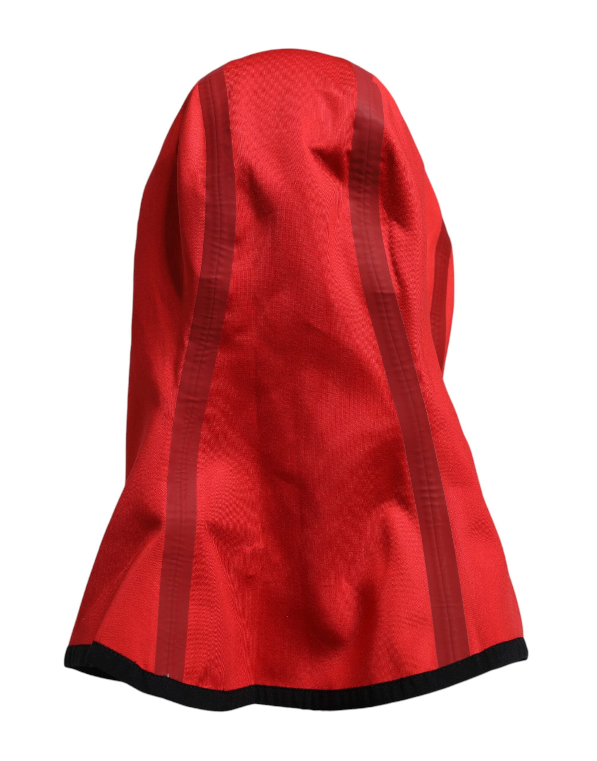 Dolce & Gabbana Red Logo Polyester Wide Brim Balaclava Hat