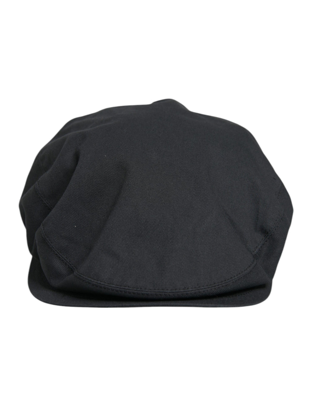 Dolce &amp; Gabbana Chapeau Newsboy Capello Cabbie en coton noir