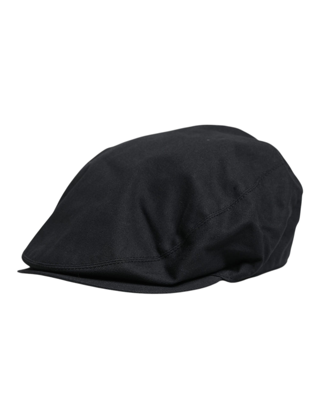 Dolce &amp; Gabbana Chapeau Newsboy Capello Cabbie en coton noir