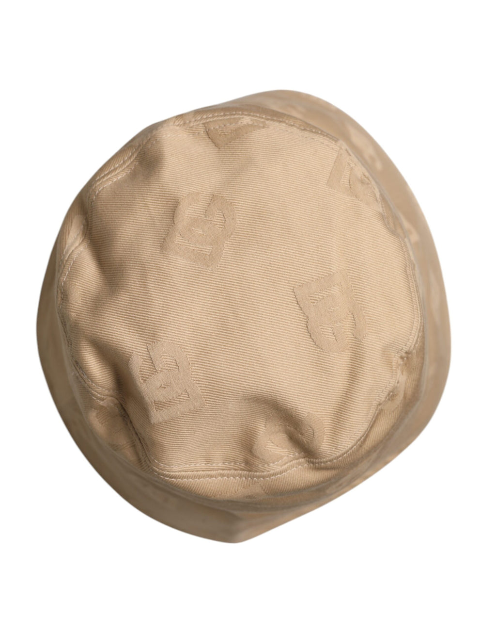 Casquette bob en coton beige avec logo monogramme Dolce &amp; Gabbana