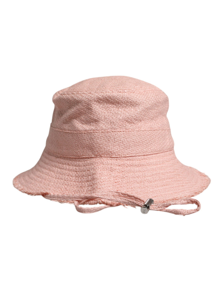 Dolce &amp; Gabbana – Fischerhut aus rosa Baumwolle mit breiter Krempe