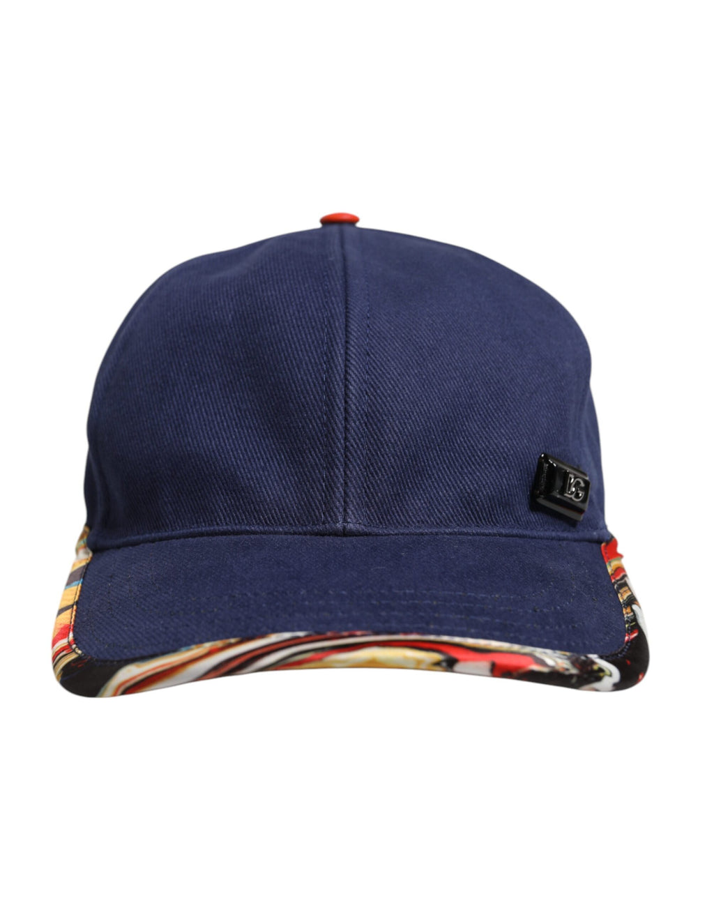 Casquette de baseball 6 panneaux en coton bleu Dolce &amp; Gabbana