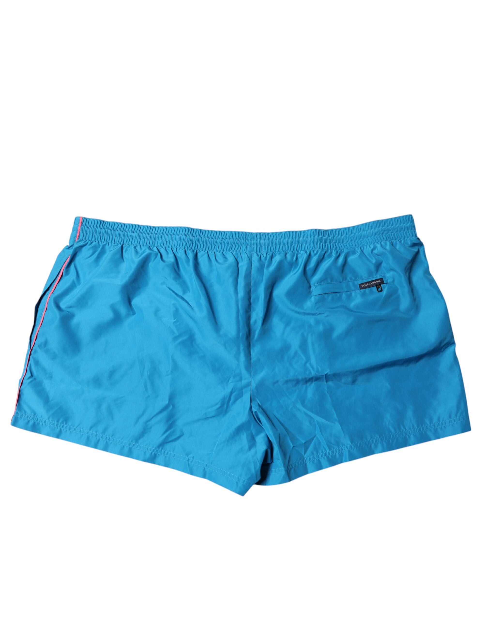 Dolce &amp; Gabbana – Türkisfarbene Strandshorts mit Logo, 2-teilige Bademode