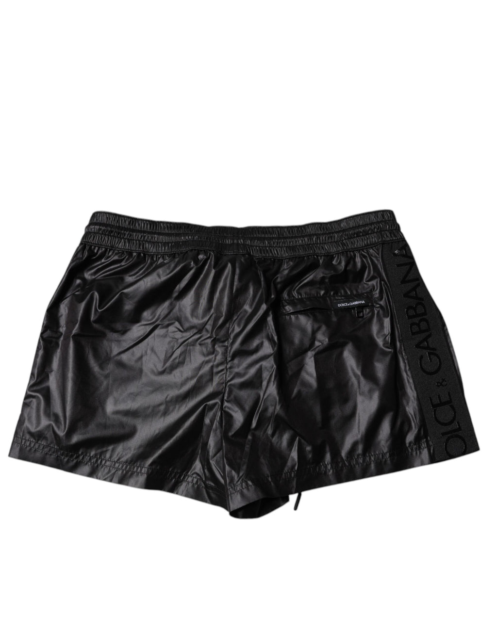 Dolce &amp; Gabbana Schwarze Polyester-Strandshorts