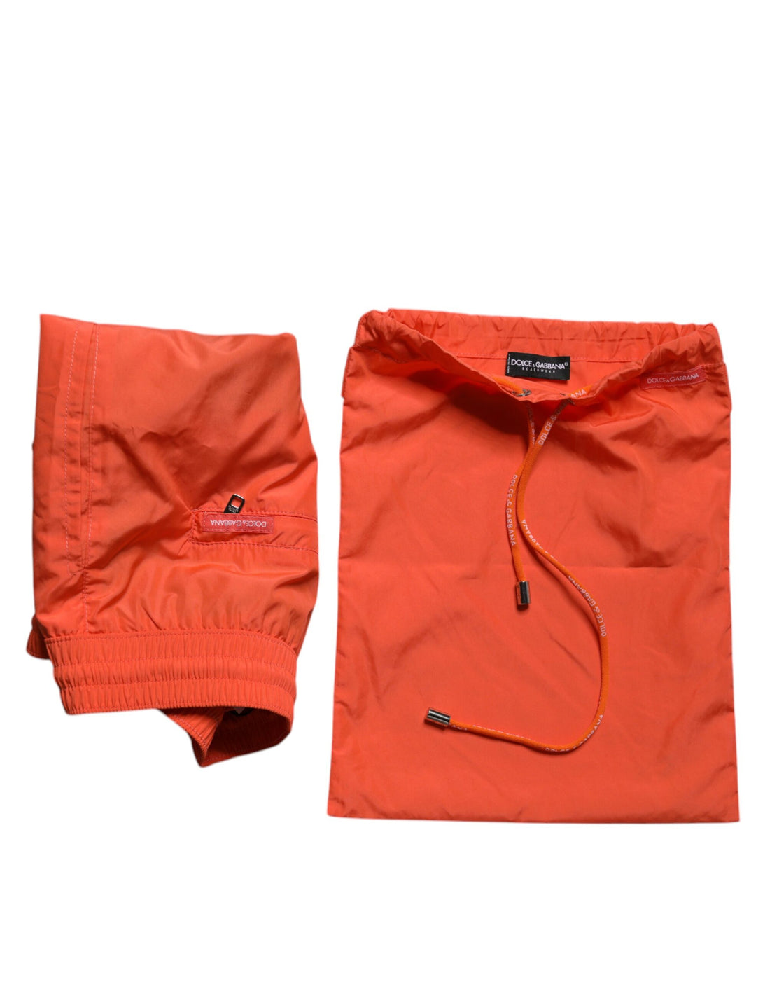 Dolce & Gabbana Orange Polyester Beachwear Shorts 2Pc Swimwear