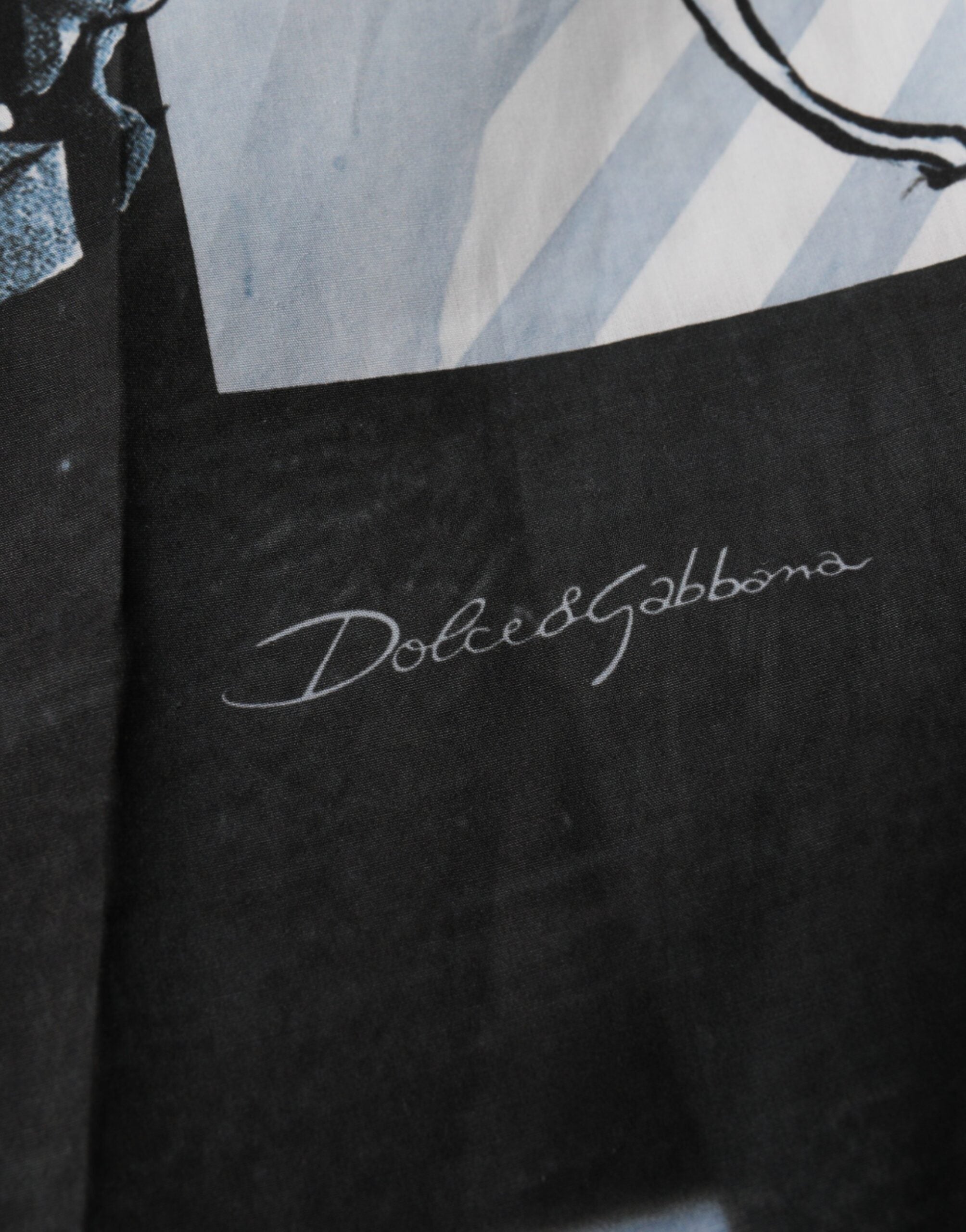 Short homme en coton imprimé statue bleu Dolce &amp; Gabbana