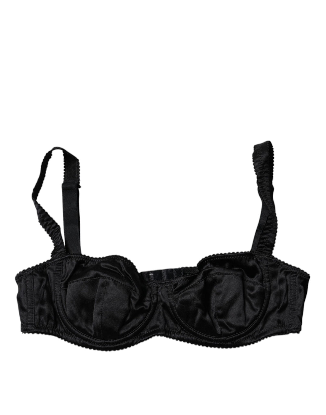Dolce &amp; Gabbana Balconette-BH aus schwarzer Stretch-Seide