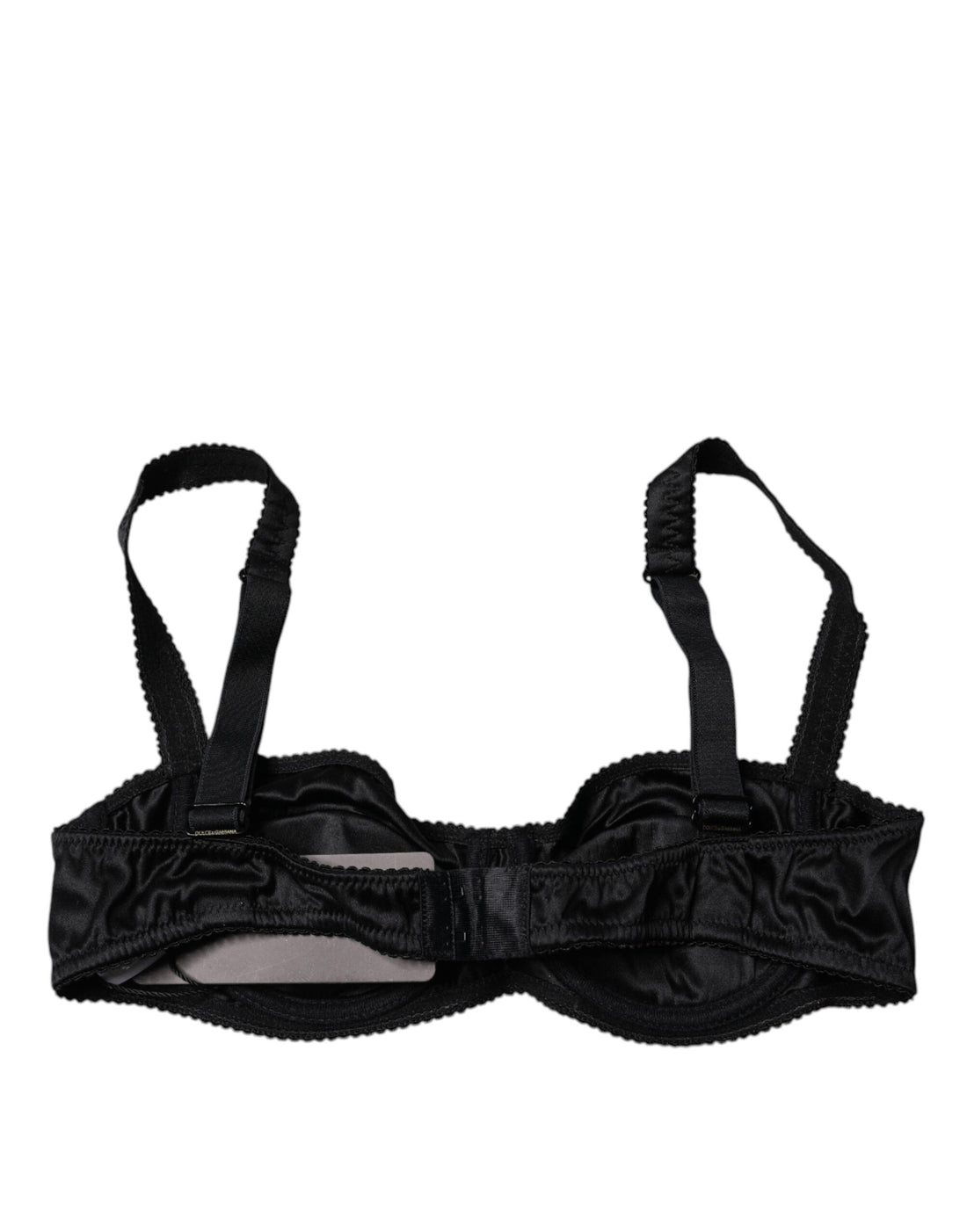 Dolce &amp; Gabbana Balconette-BH aus schwarzer Stretch-Seide