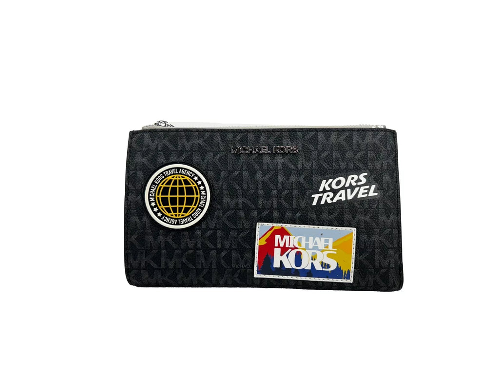Portefeuille à dragonne à double fermeture éclair Jet Set Travel de Michael Kors